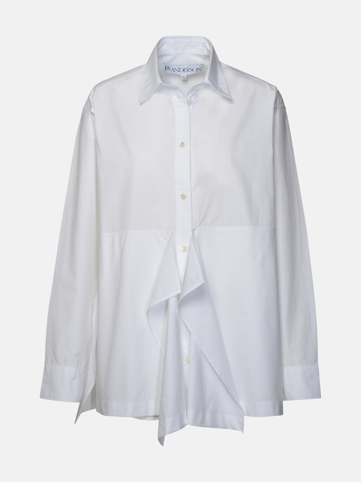 Jw Anderson Kids' 'peplum' White Cotton Shirt