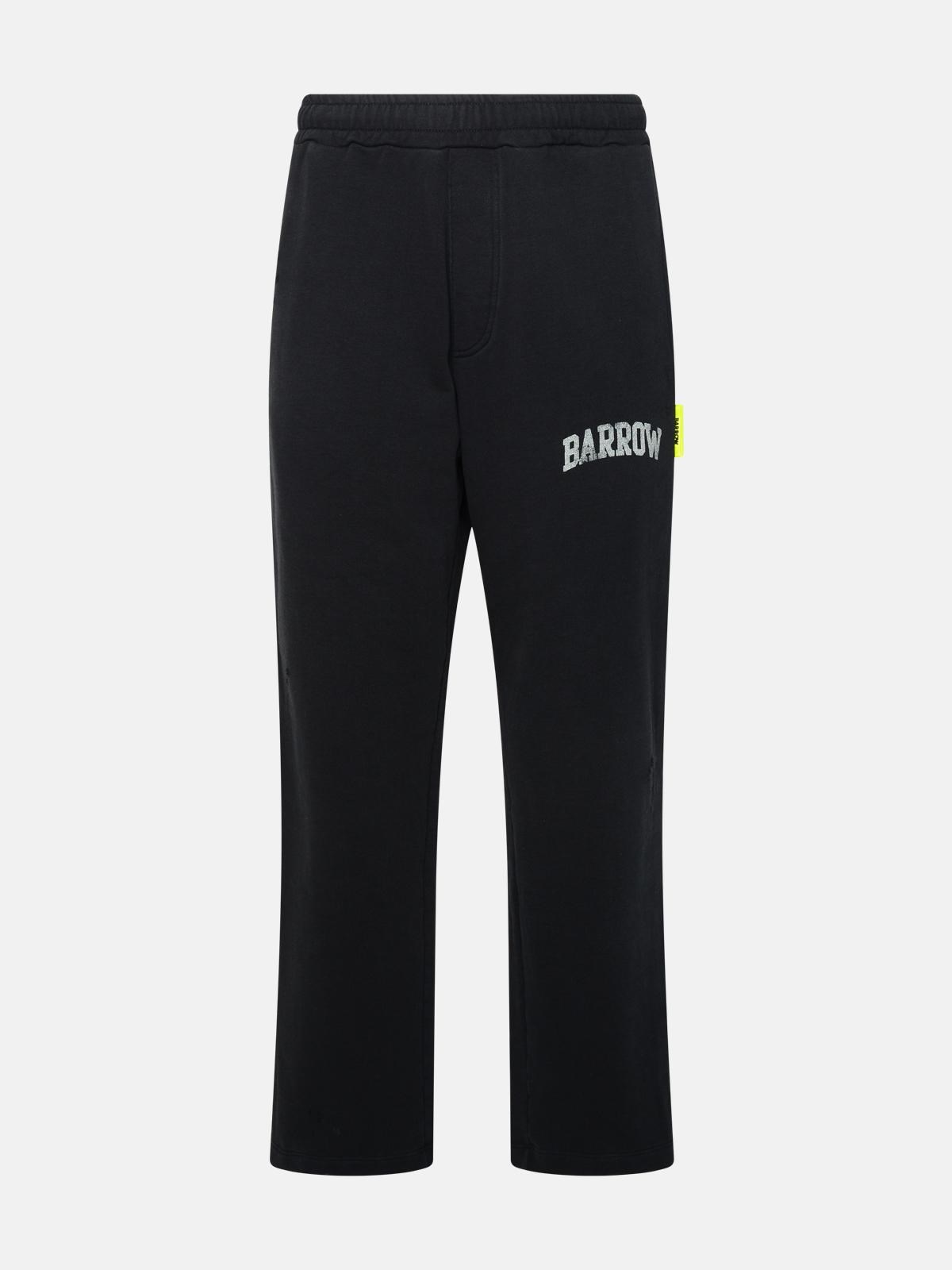 Barrow Black Cotton Track Pants