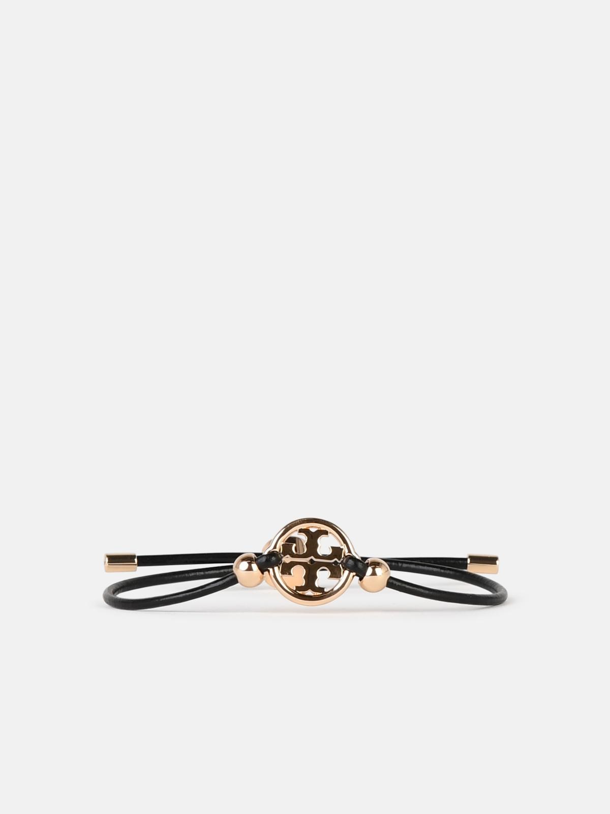 Shop Tory Burch 'miller' Black Fabric Bracelet