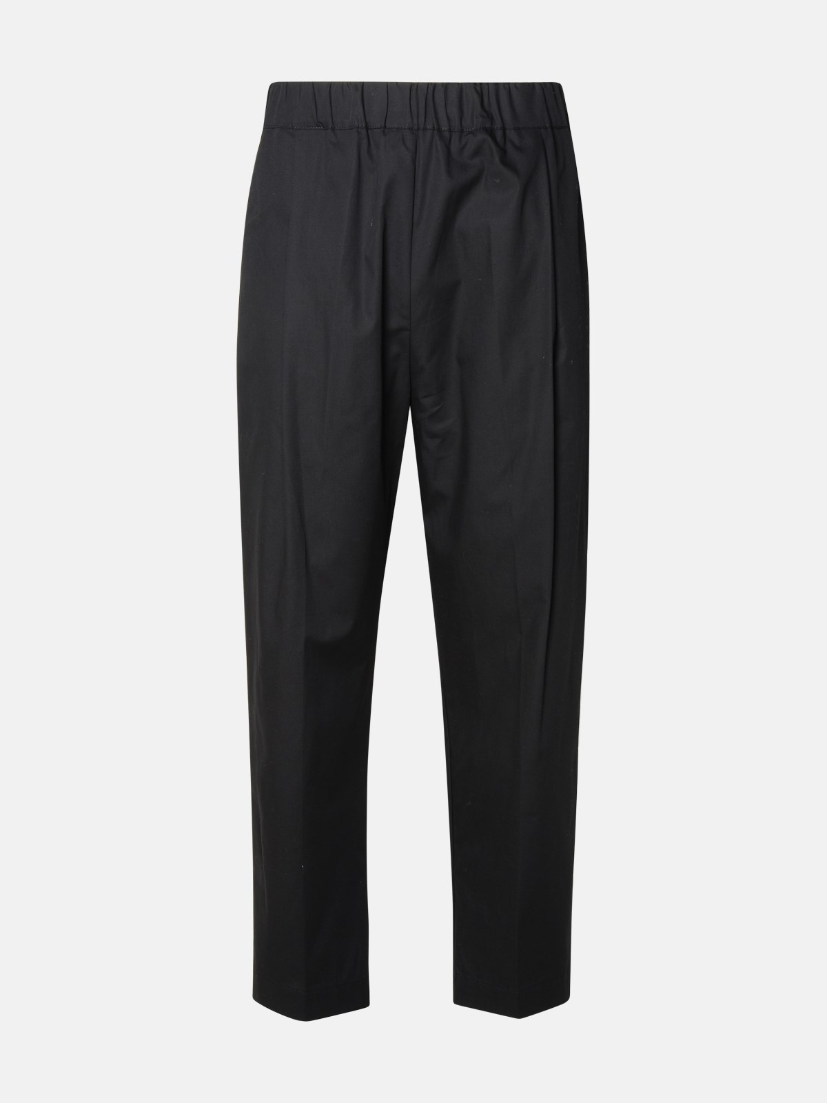 Shop Laneus Black Cotton Trousers