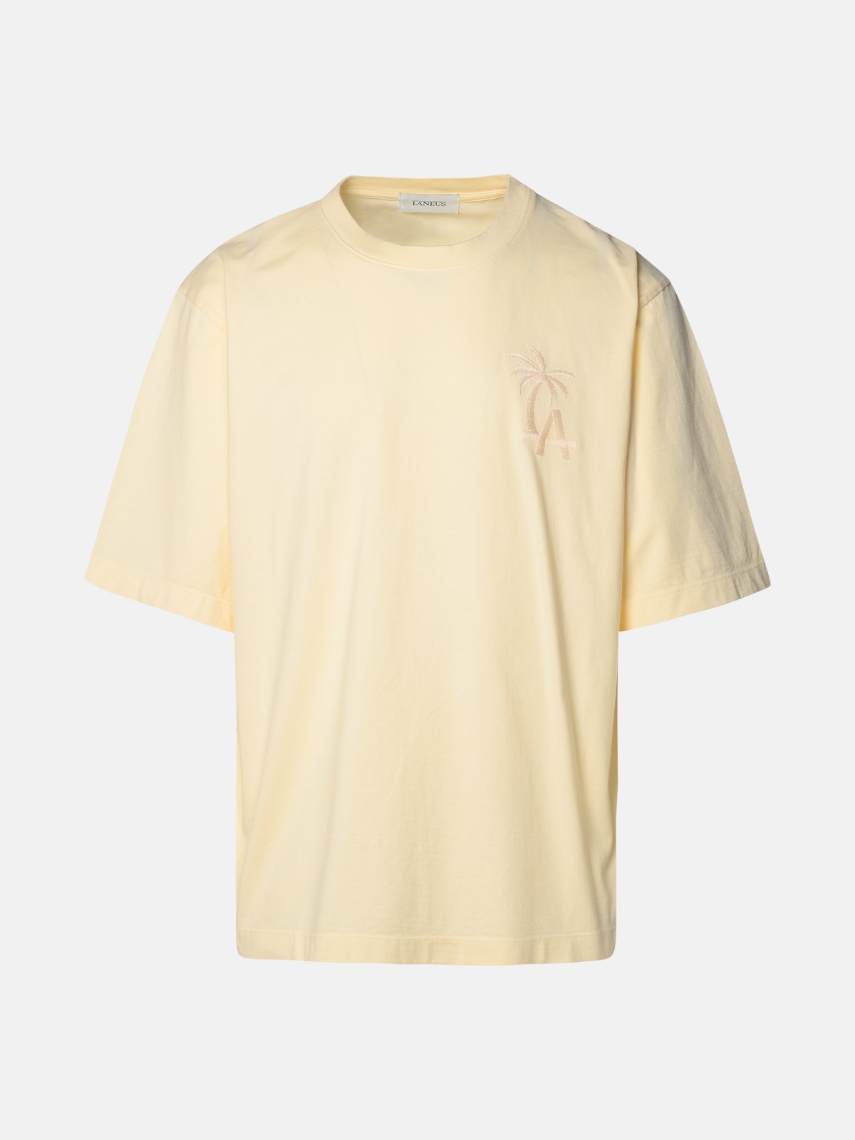 Shop Laneus Ivory Cotton T-shirt