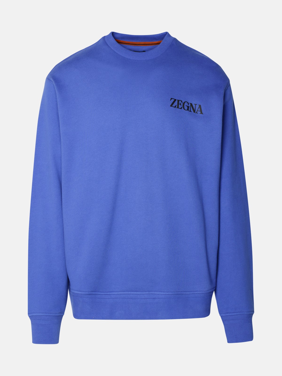 Shop Zegna Blue Cotton Sweatshirt