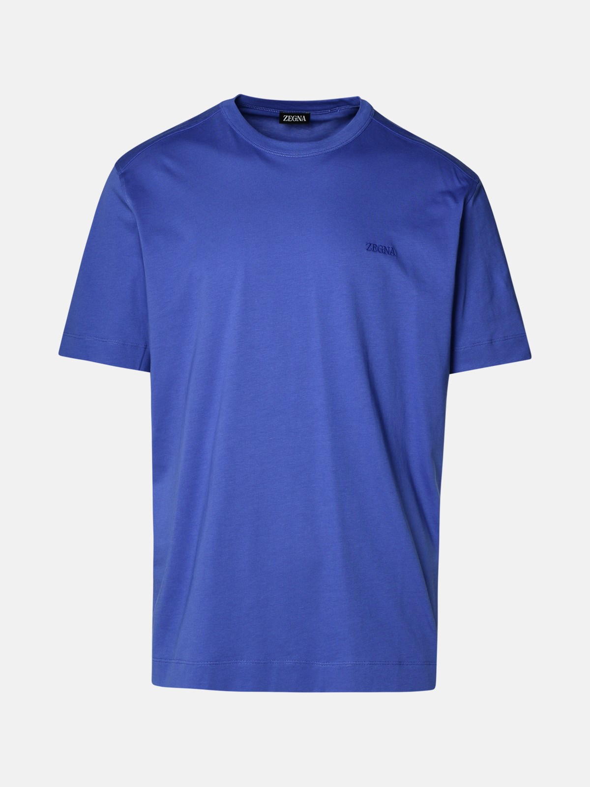 Shop Zegna Blue Cotton T-shirt