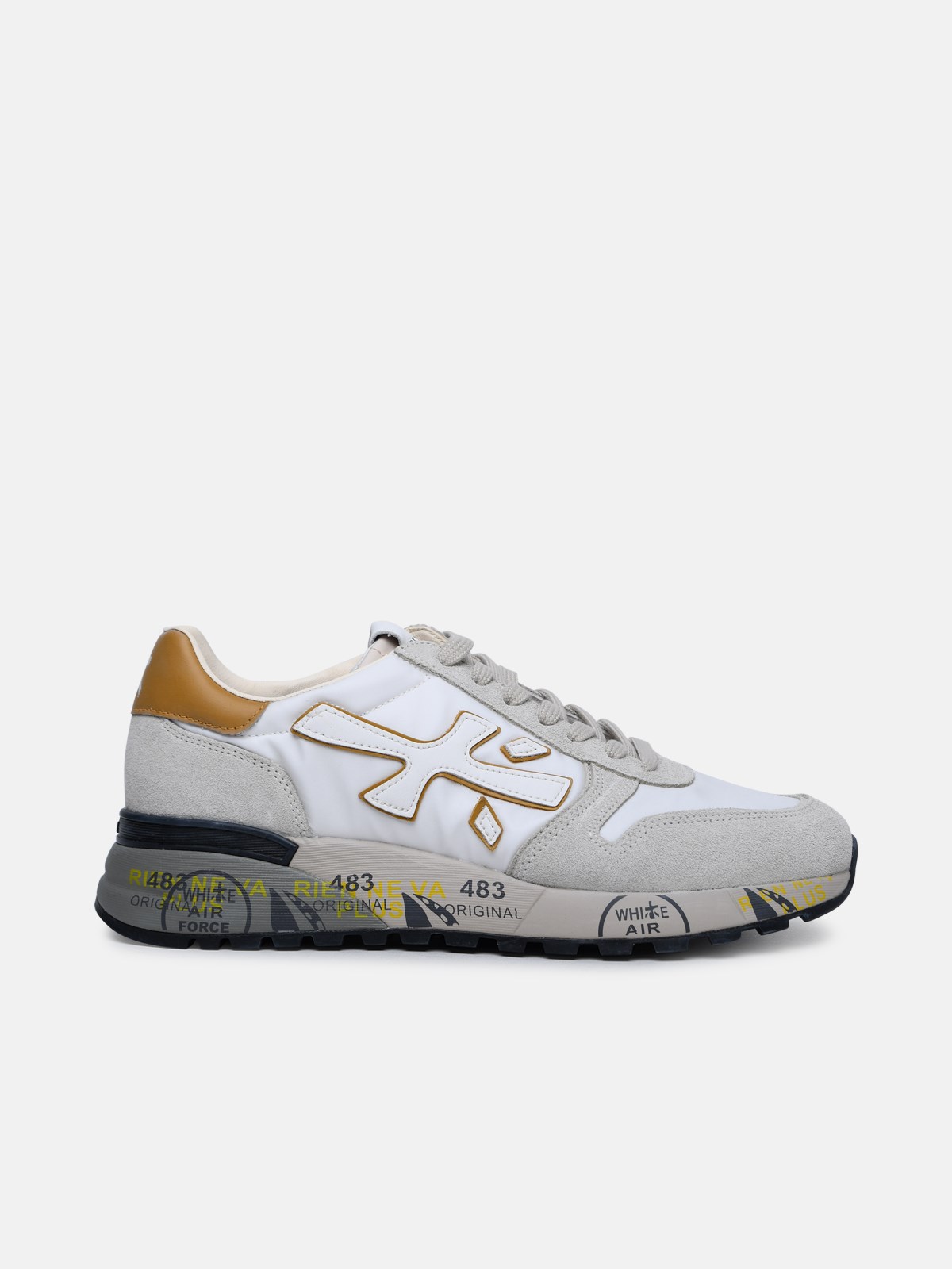 Shop Premiata 'mick' White Leather And Nylon Sneakers