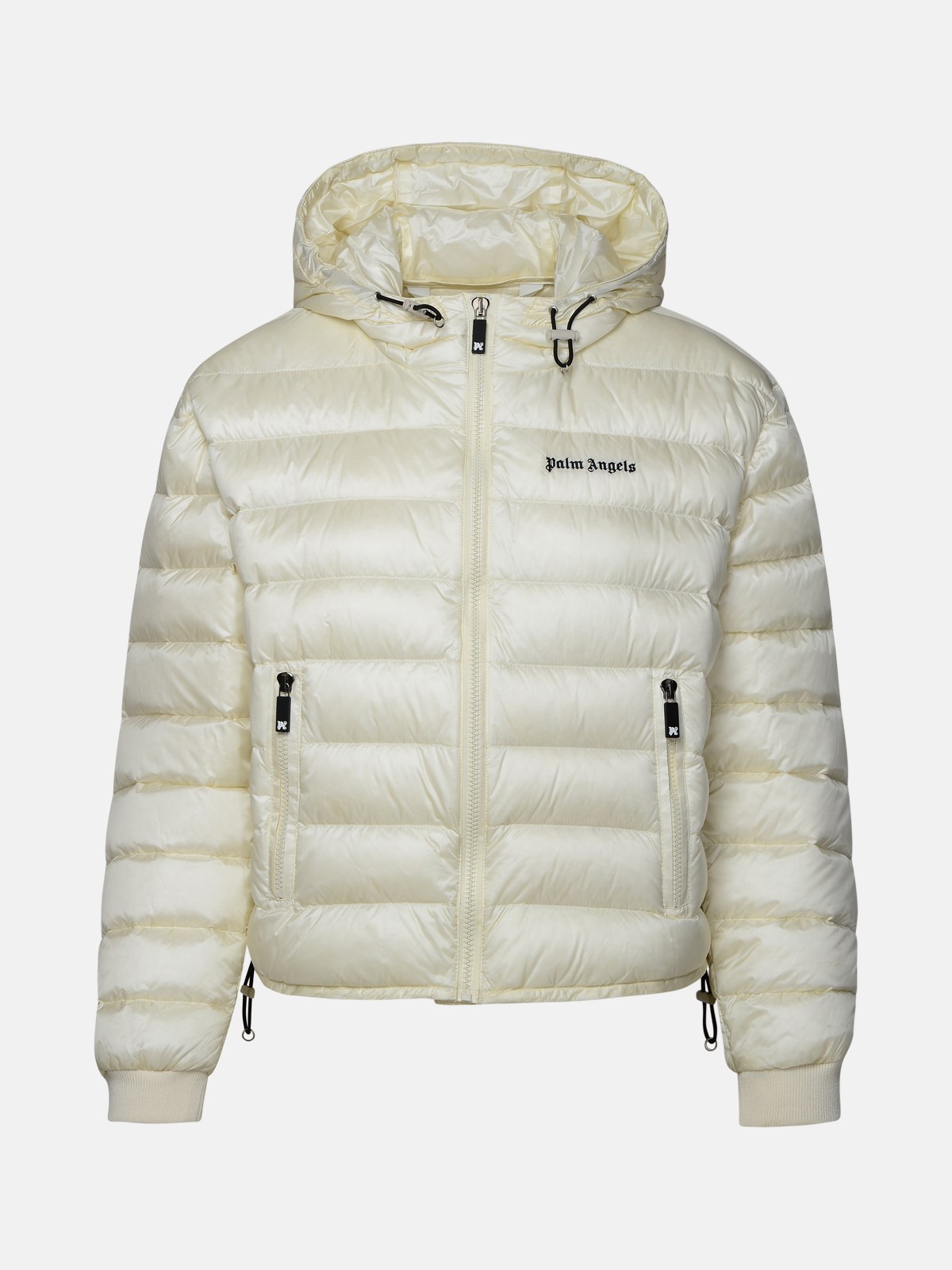 Palm Angels Kids' Ivory Polyamide Down Jacket In White