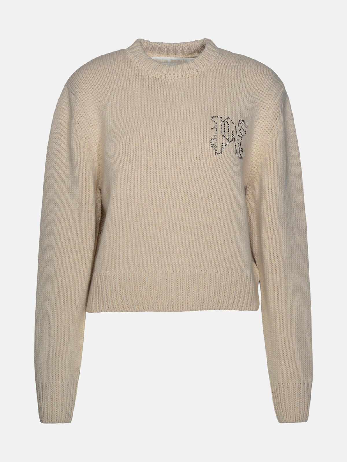 Palm Angels Maglia Monogram In Ivory