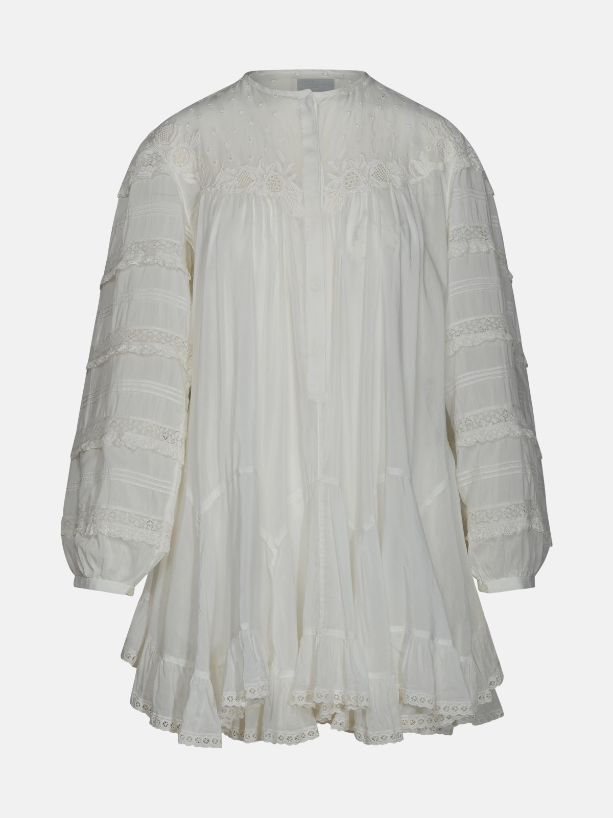 Shop Isabel Marant 'gyliane' Dress In White Silk Blend