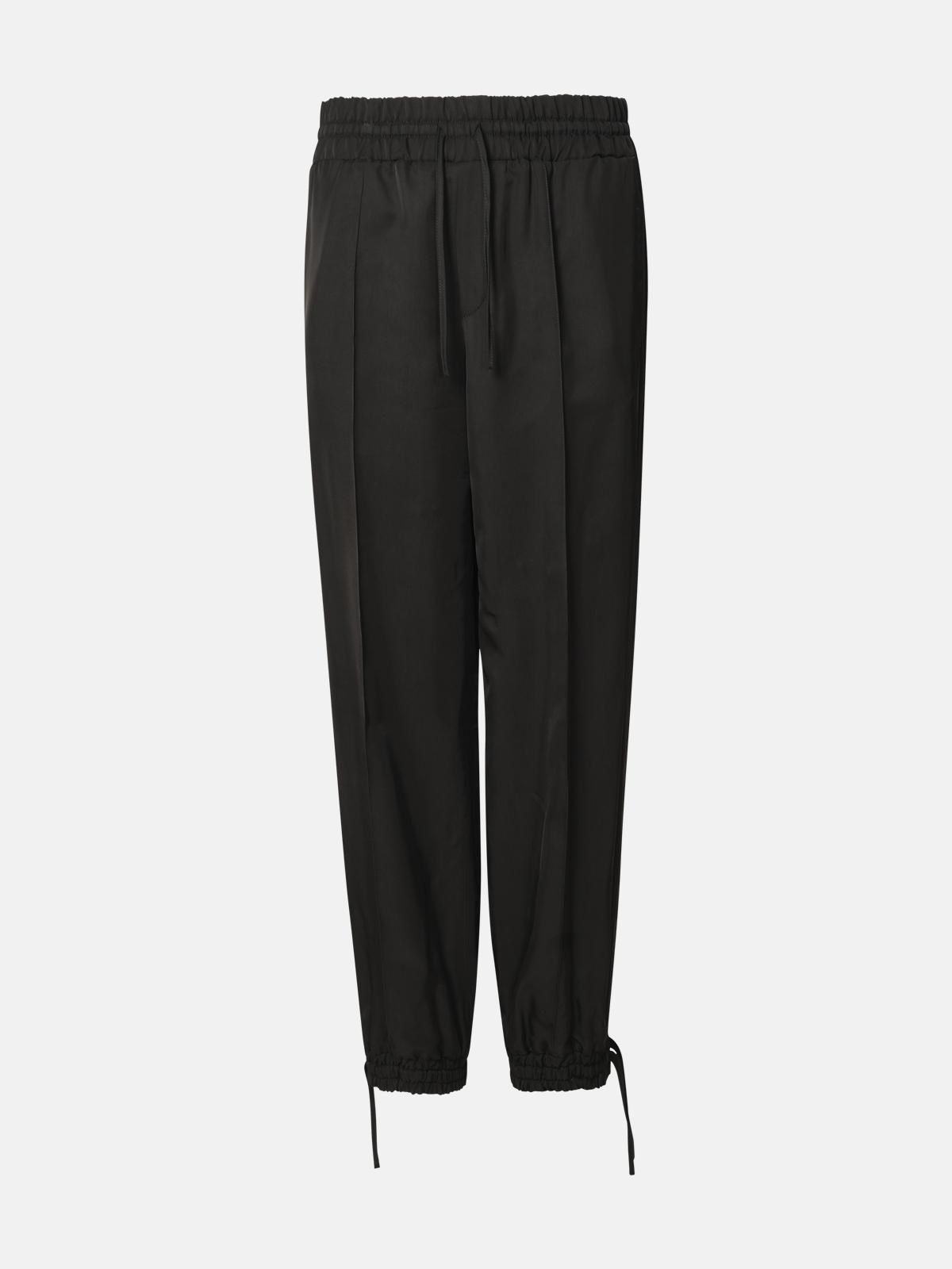 JIL SANDER Black Viscose Trousers