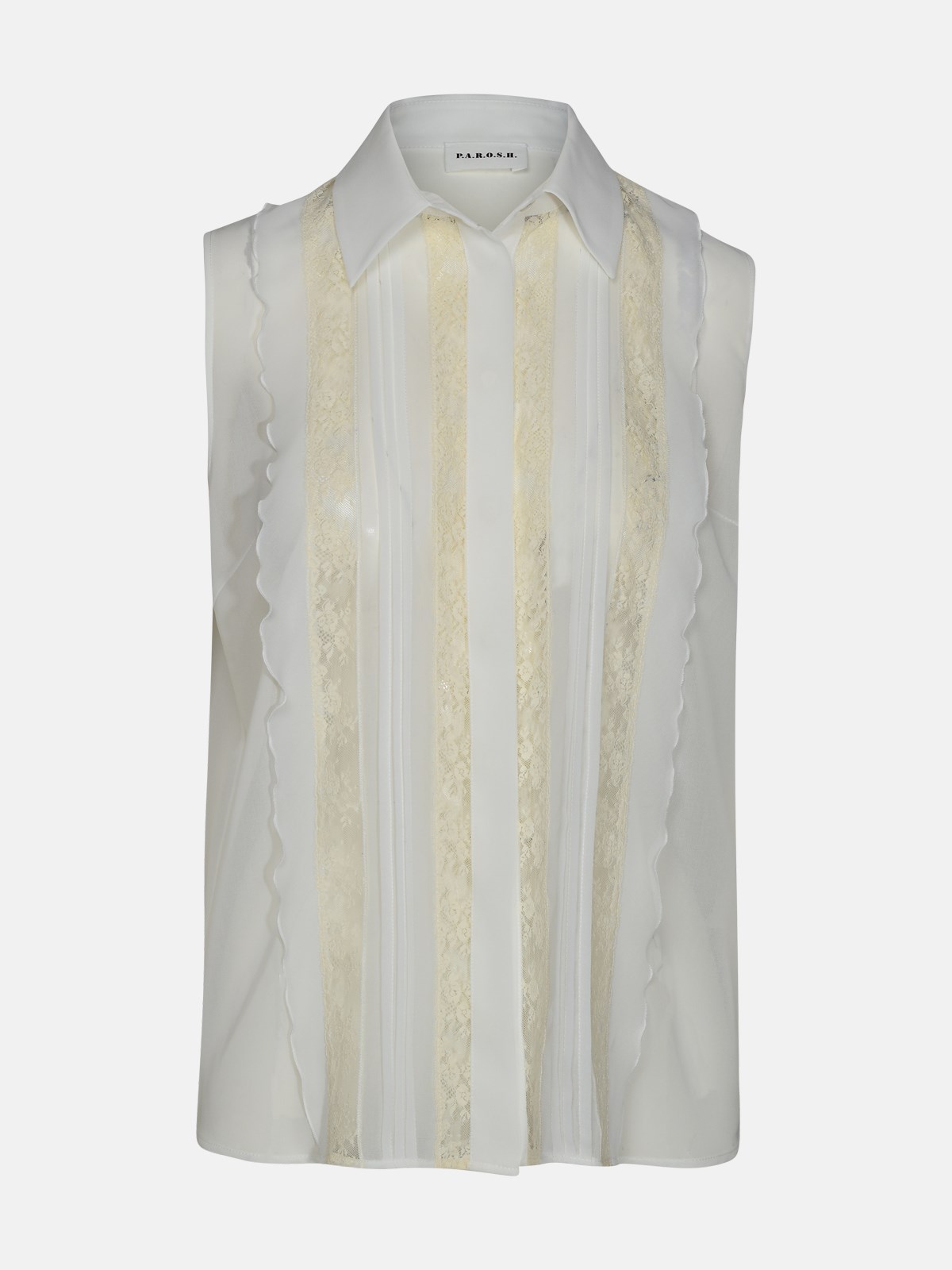 P.a.r.o.s.h 'polidori' White Polyester Shirt In Cream