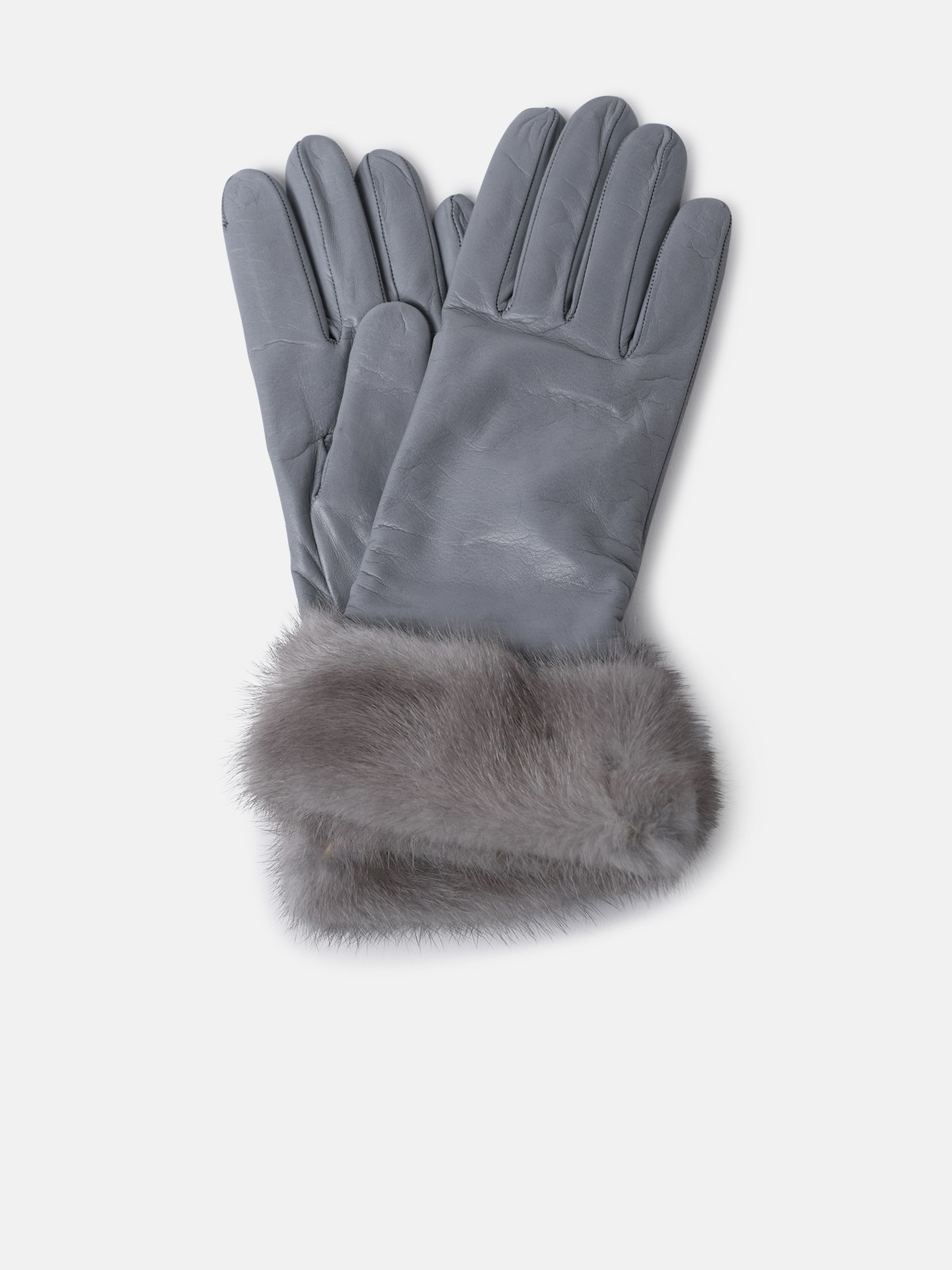 Sofia Gants Pearl Grey Nappa Leather Gloves