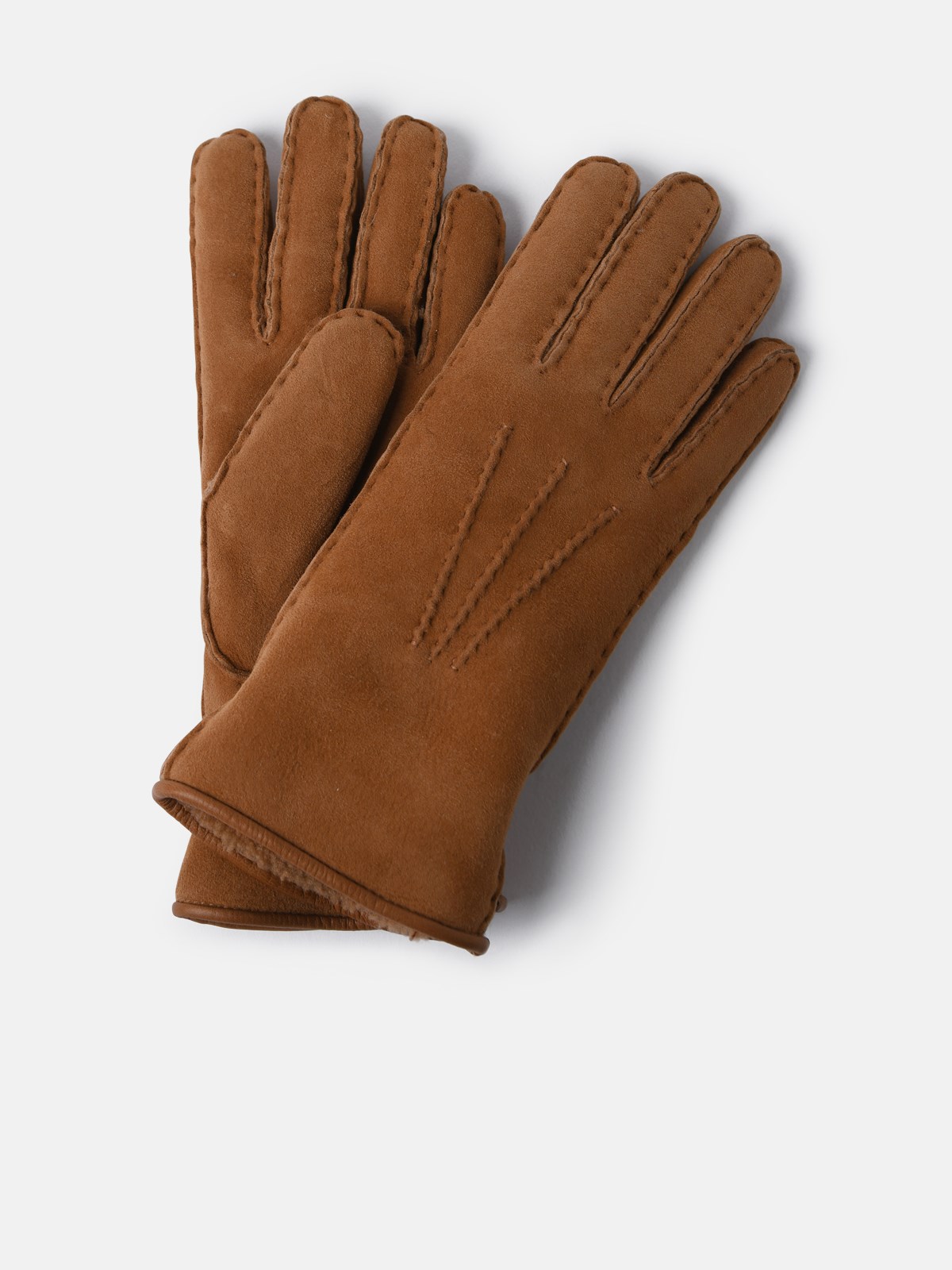Sofia Gants Hazelnut Merino Gloves In Beige