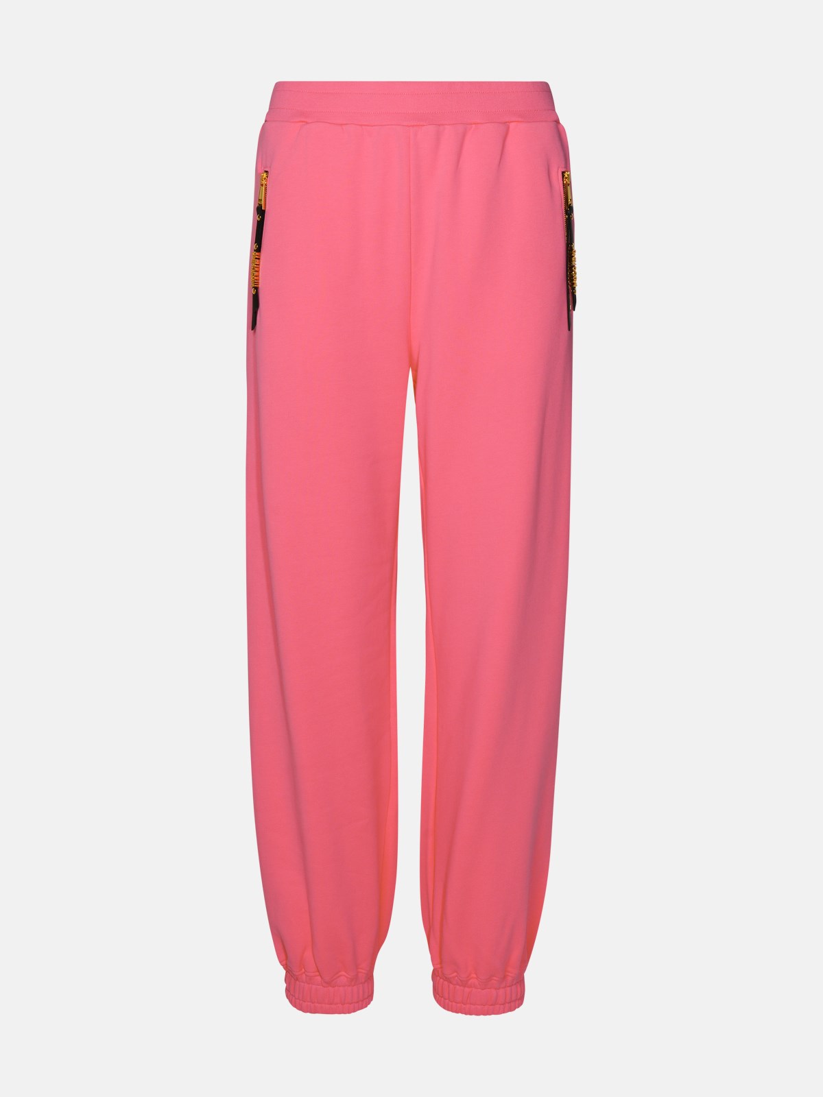 Shop Moschino Fuchsia Cotton Pants