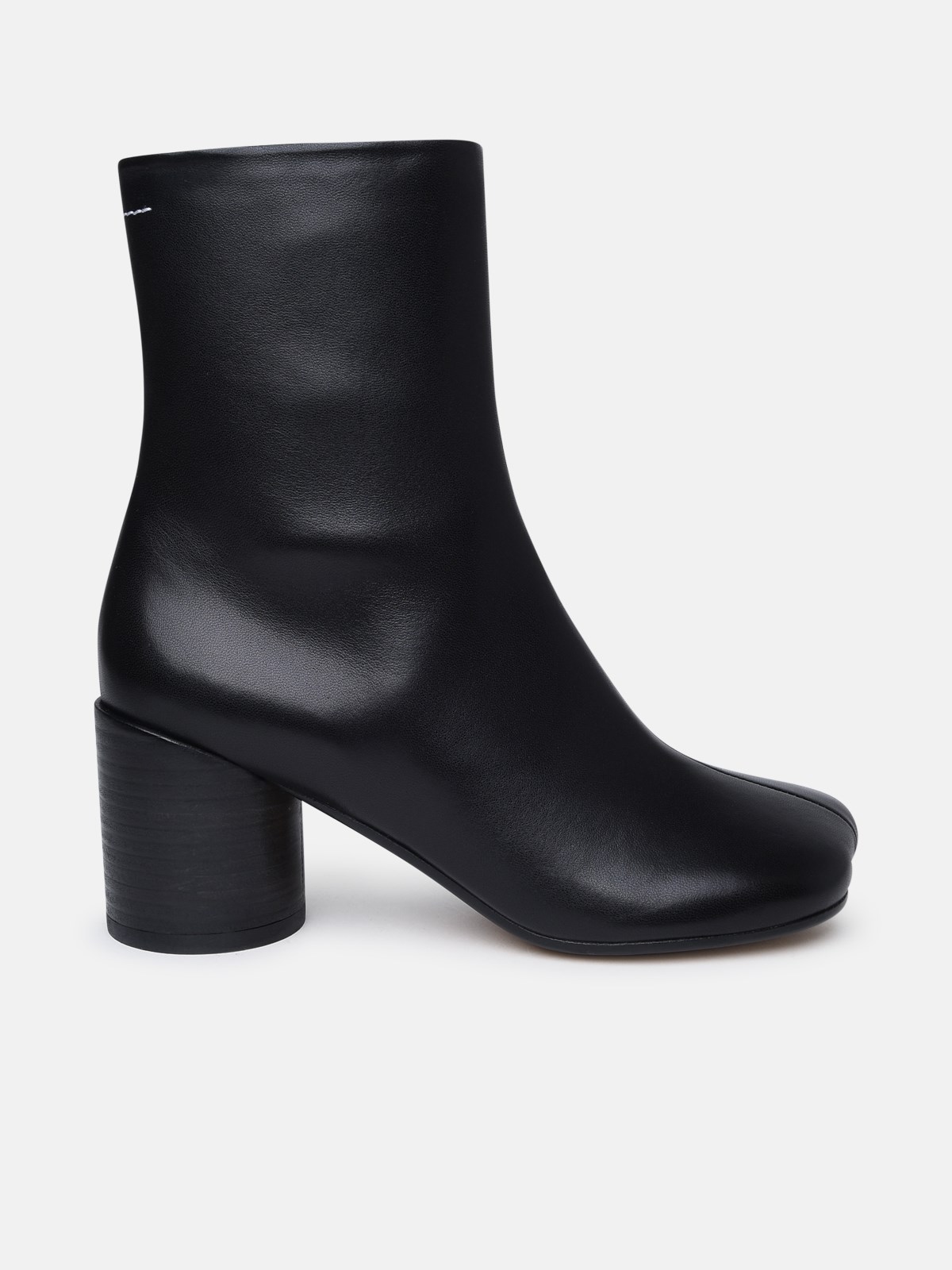 Mm6 Maison Margiela Black Leather Ankle Boots