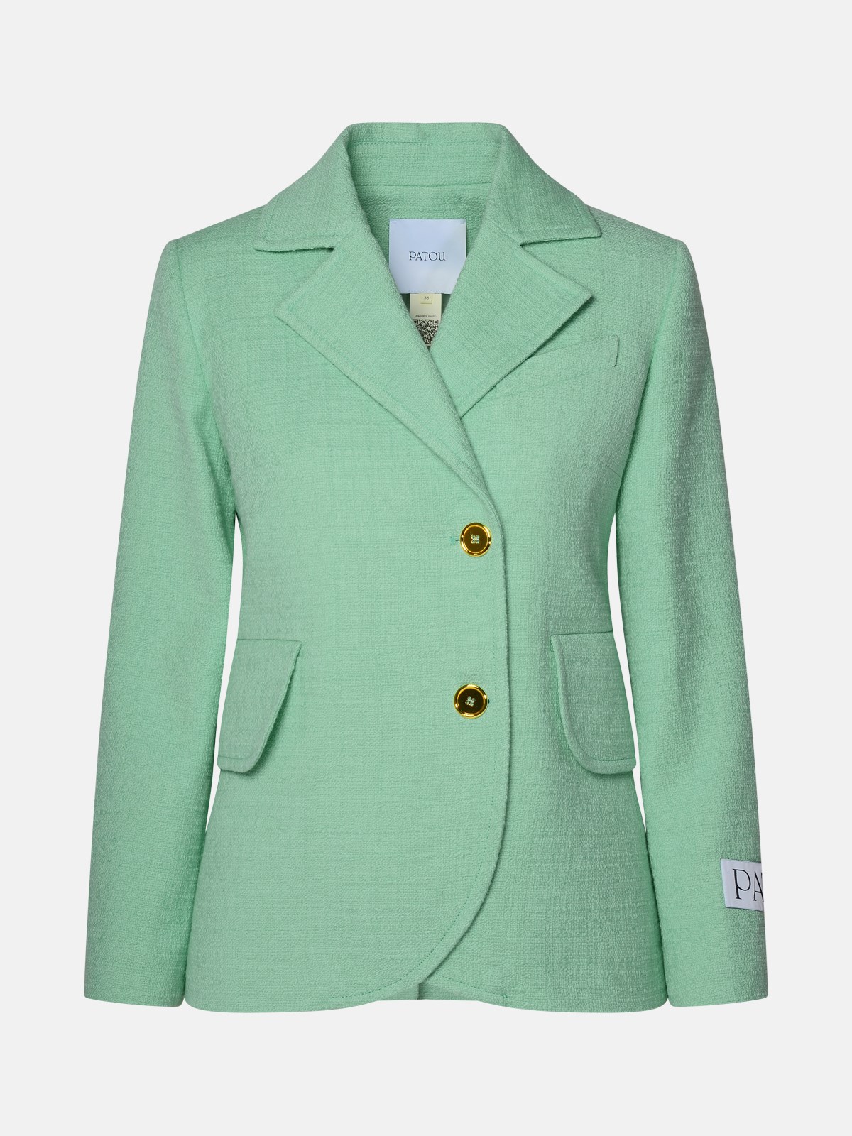 Patou Mint Cotton Blend Jacket In Green