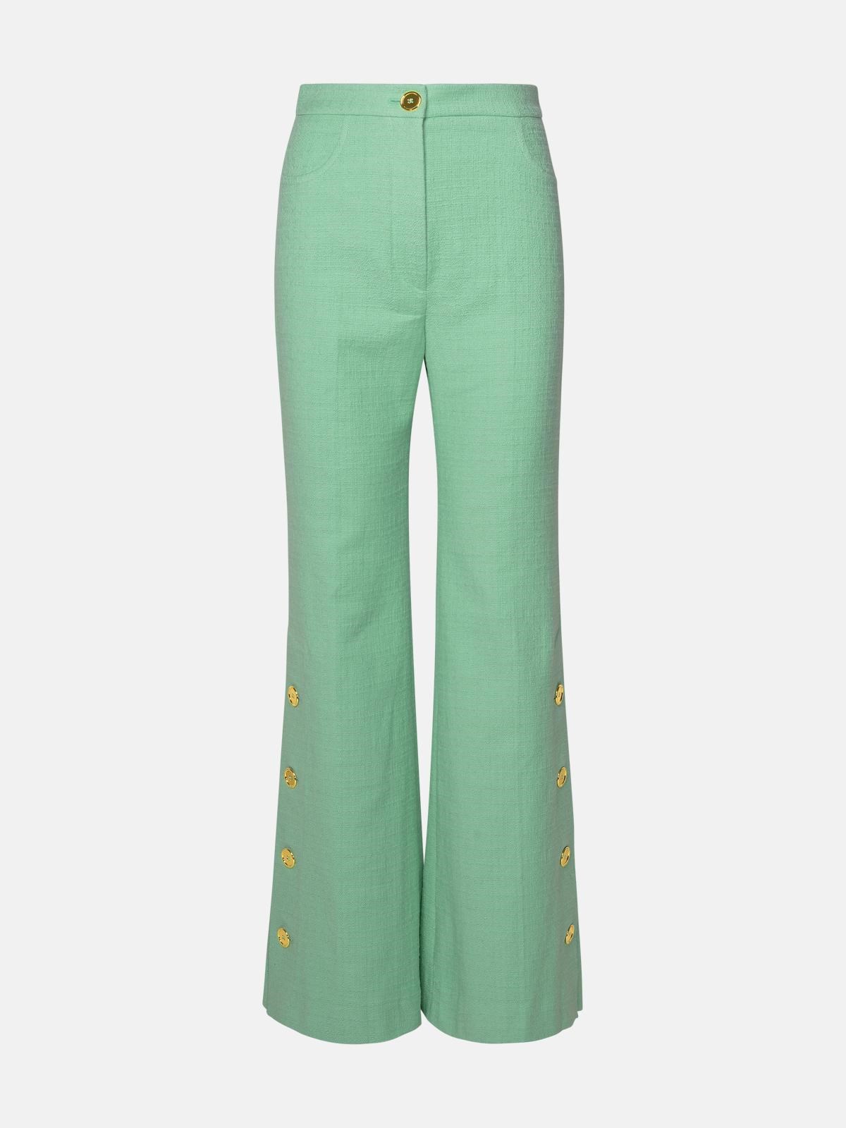PATOU Mint Cotton Blend Pants　PATOU ミントコットンブレンドパンツ PATOU