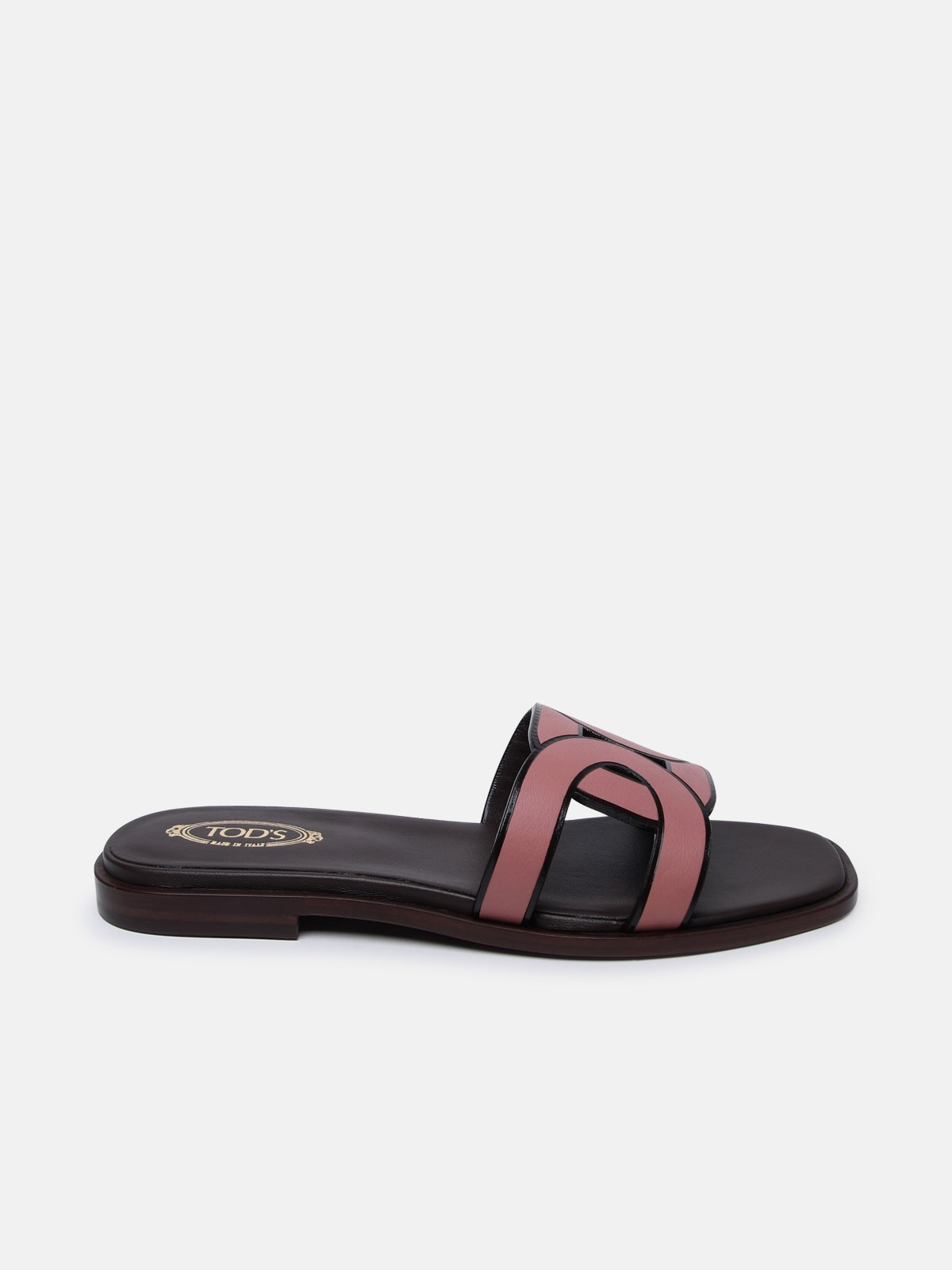 Tod's Pink Leather Slippers
