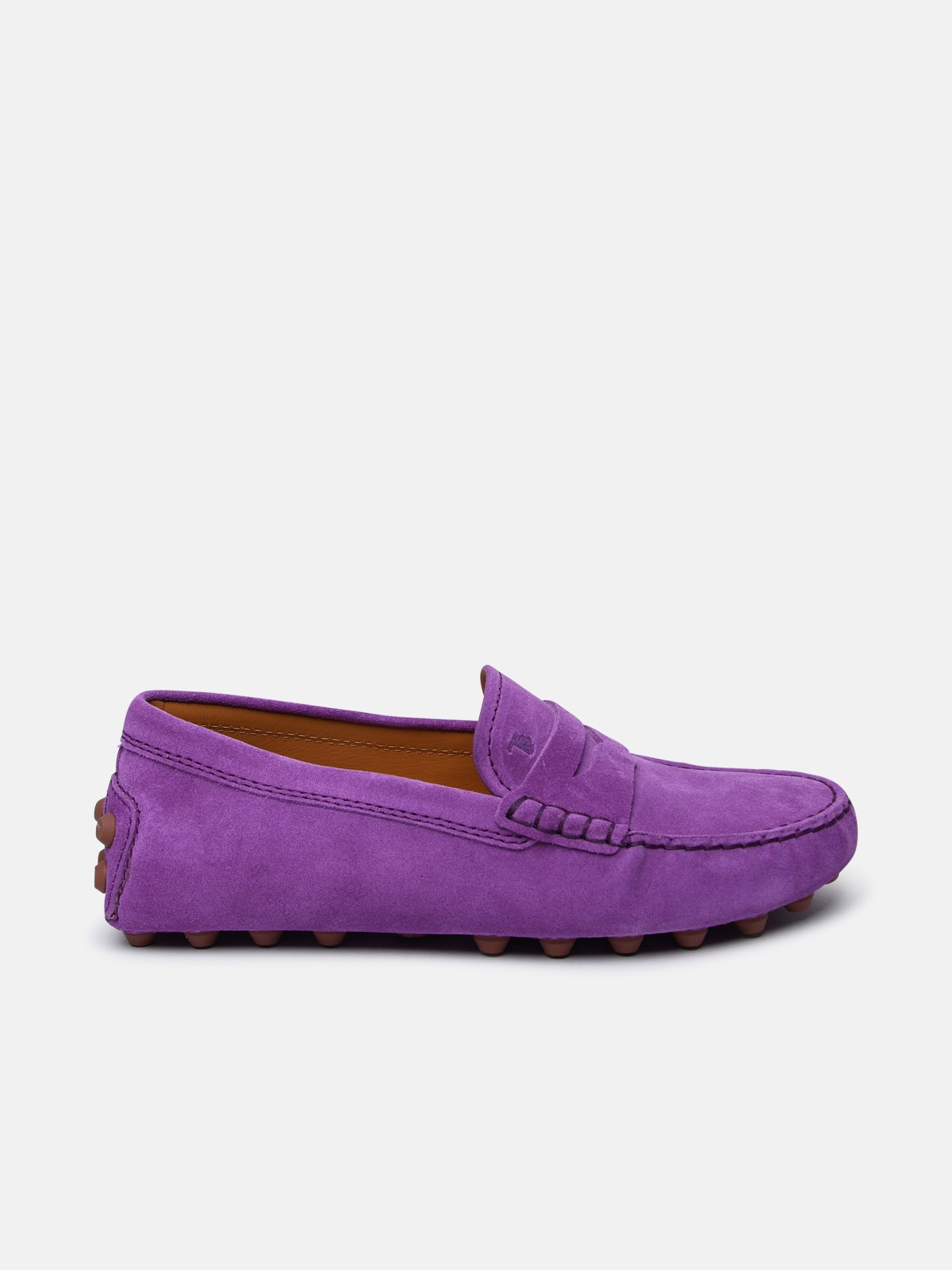 Tod's Purple Suede Loafers In Violet