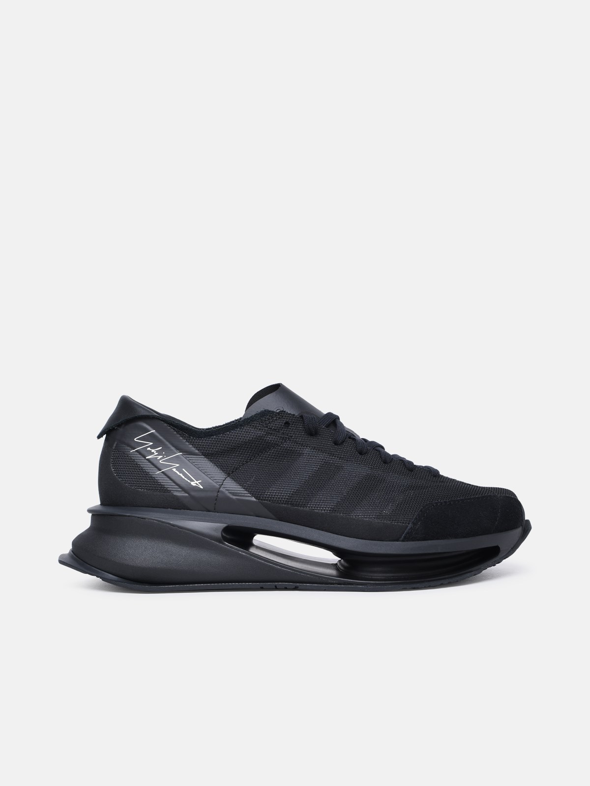 Y-3 's-gendo Run' Black Leather Mix Sneakers
