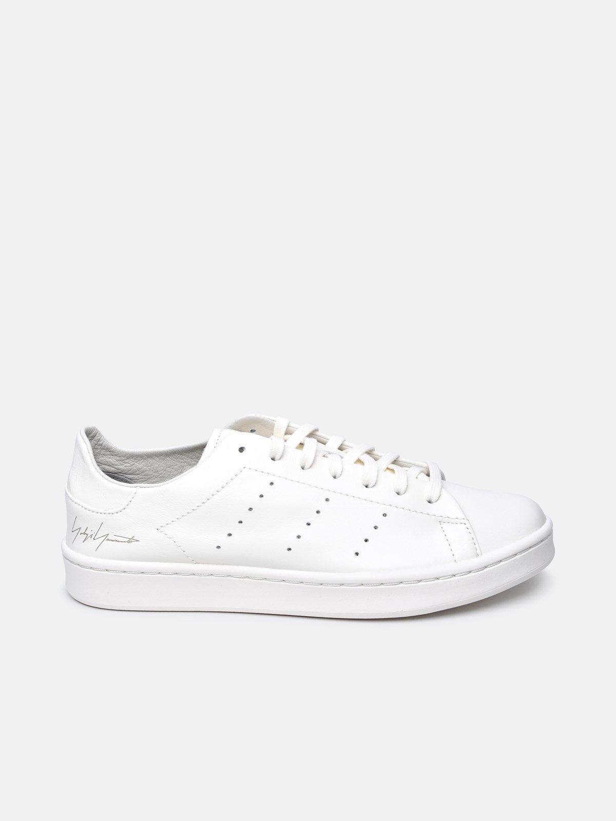 Y-3 Ivory Leather Sneakers In White