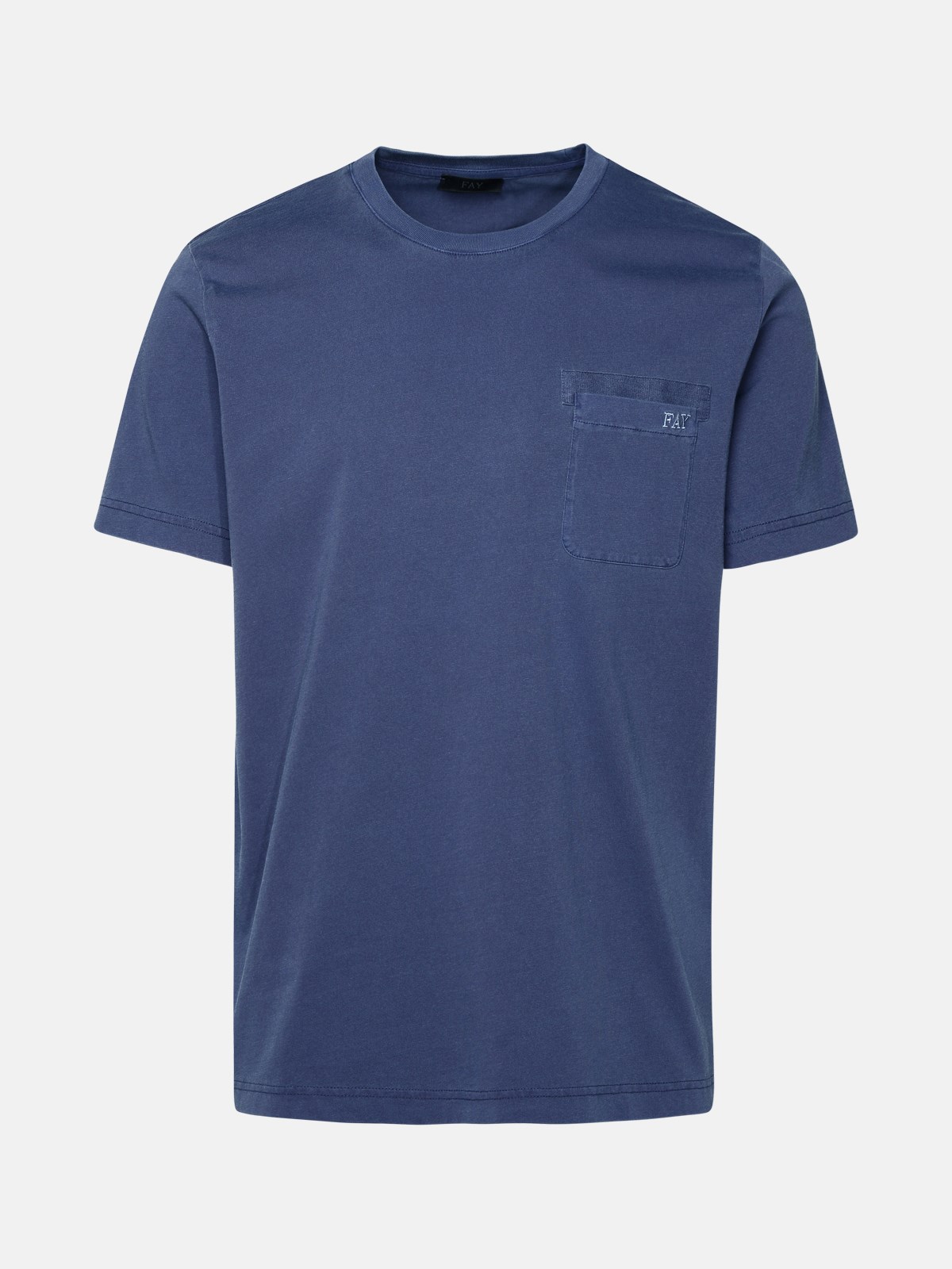 Shop Fay Blue Cotton T-shirt