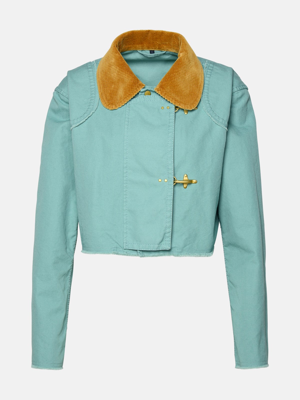 Fay 2 Ganci' Turquoise Cotton Jacket In Green