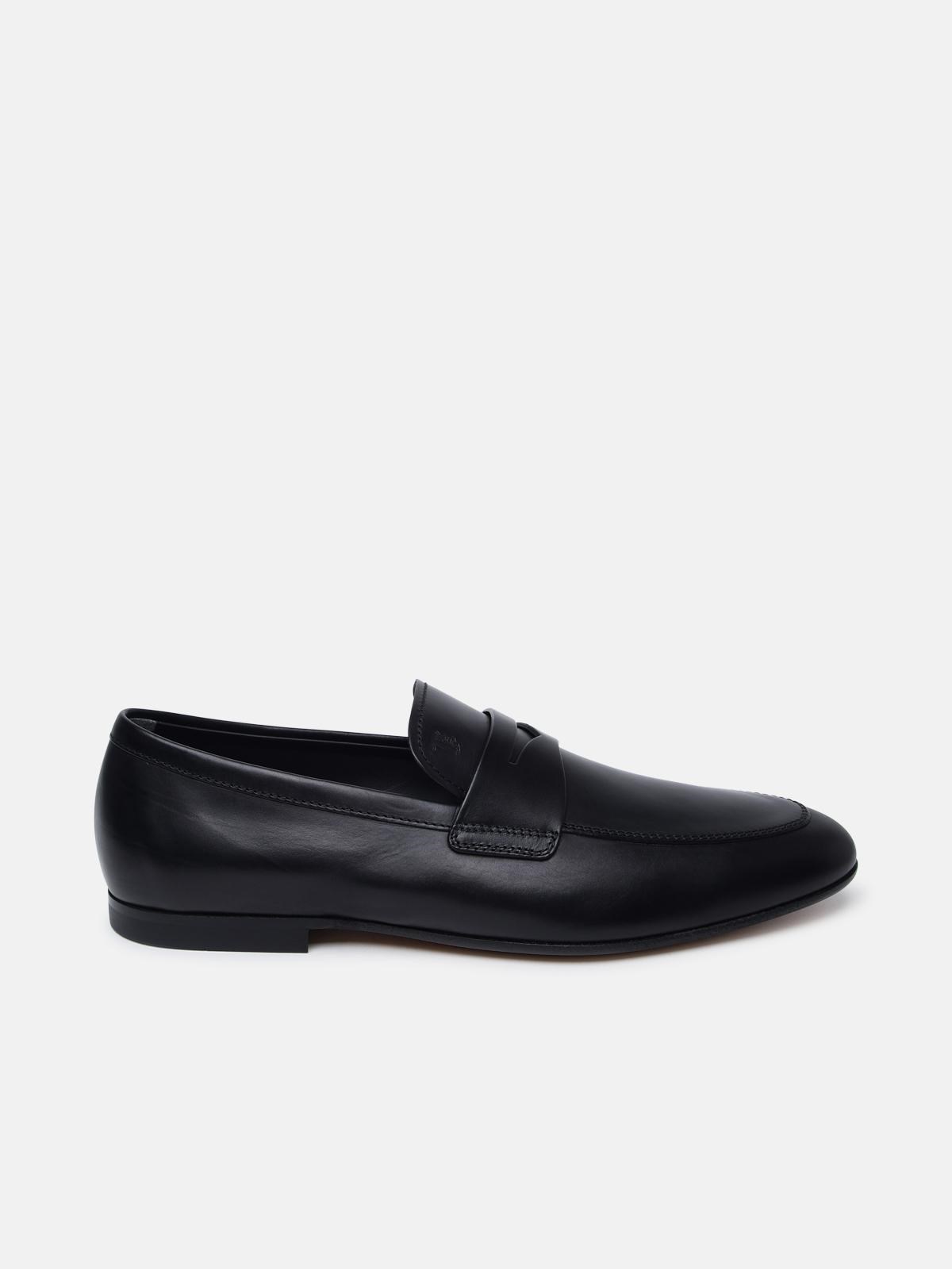 Tod's Black Leather Loafers