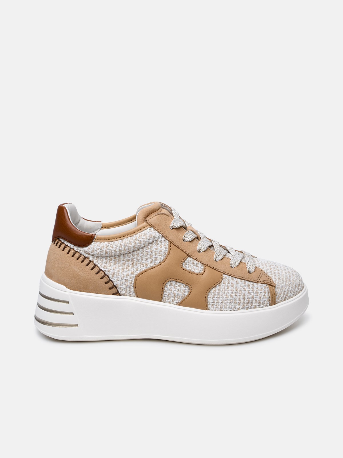 Hogan Beige Fabric Sneakers