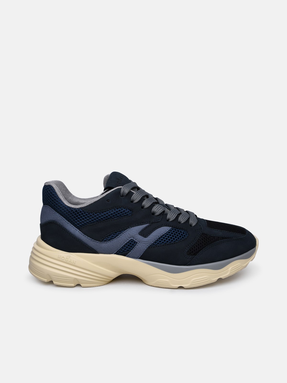 Shop Hogan 'h665' Blue Suede Sneakers In Navy