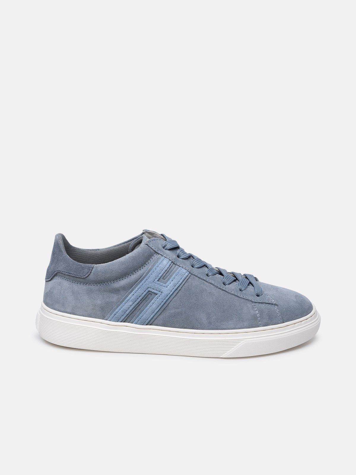 Shop Hogan Light Blue Suede Sneakers