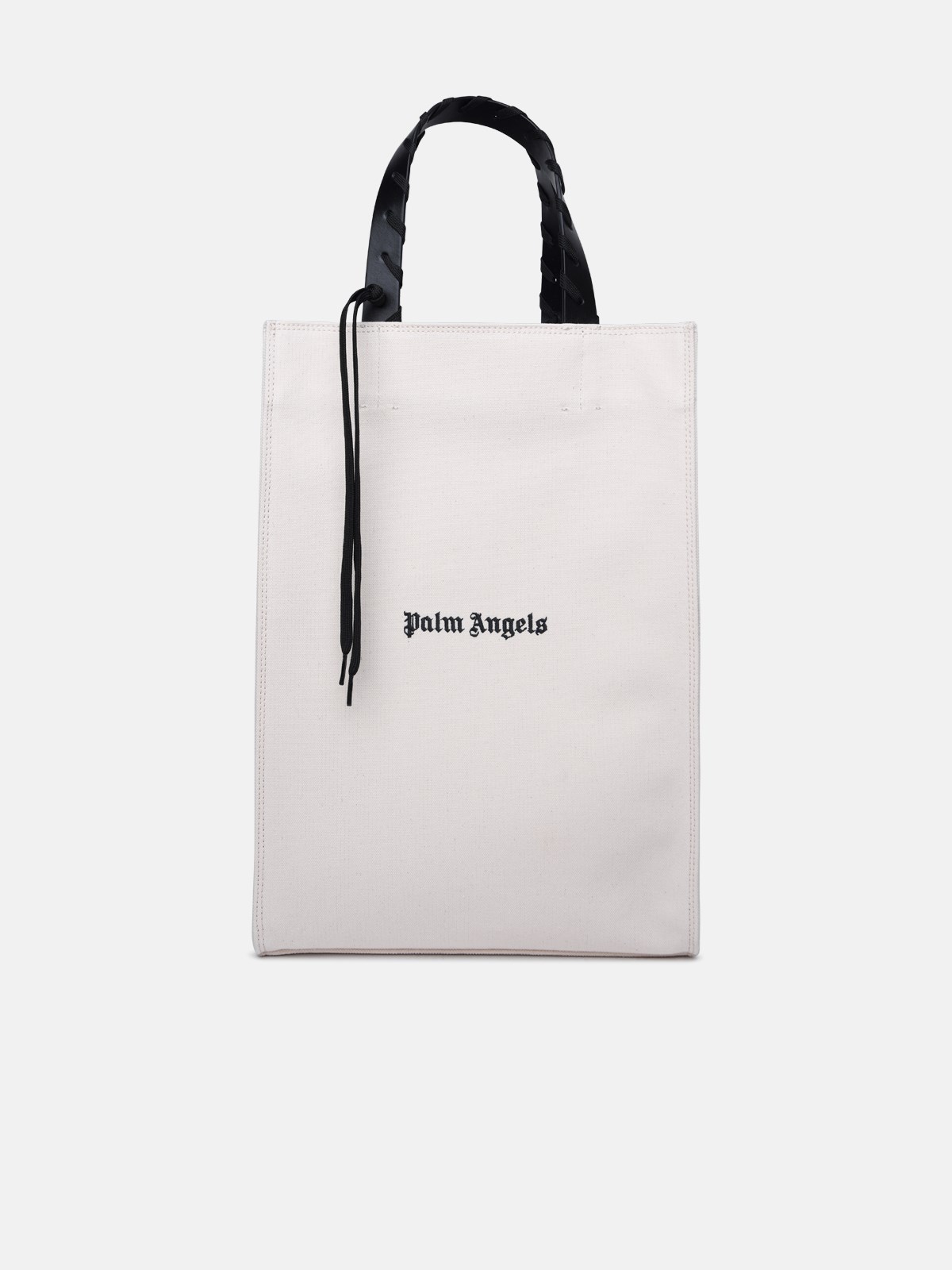 Shop Palm Angels Ivory Cotton Tote Bag