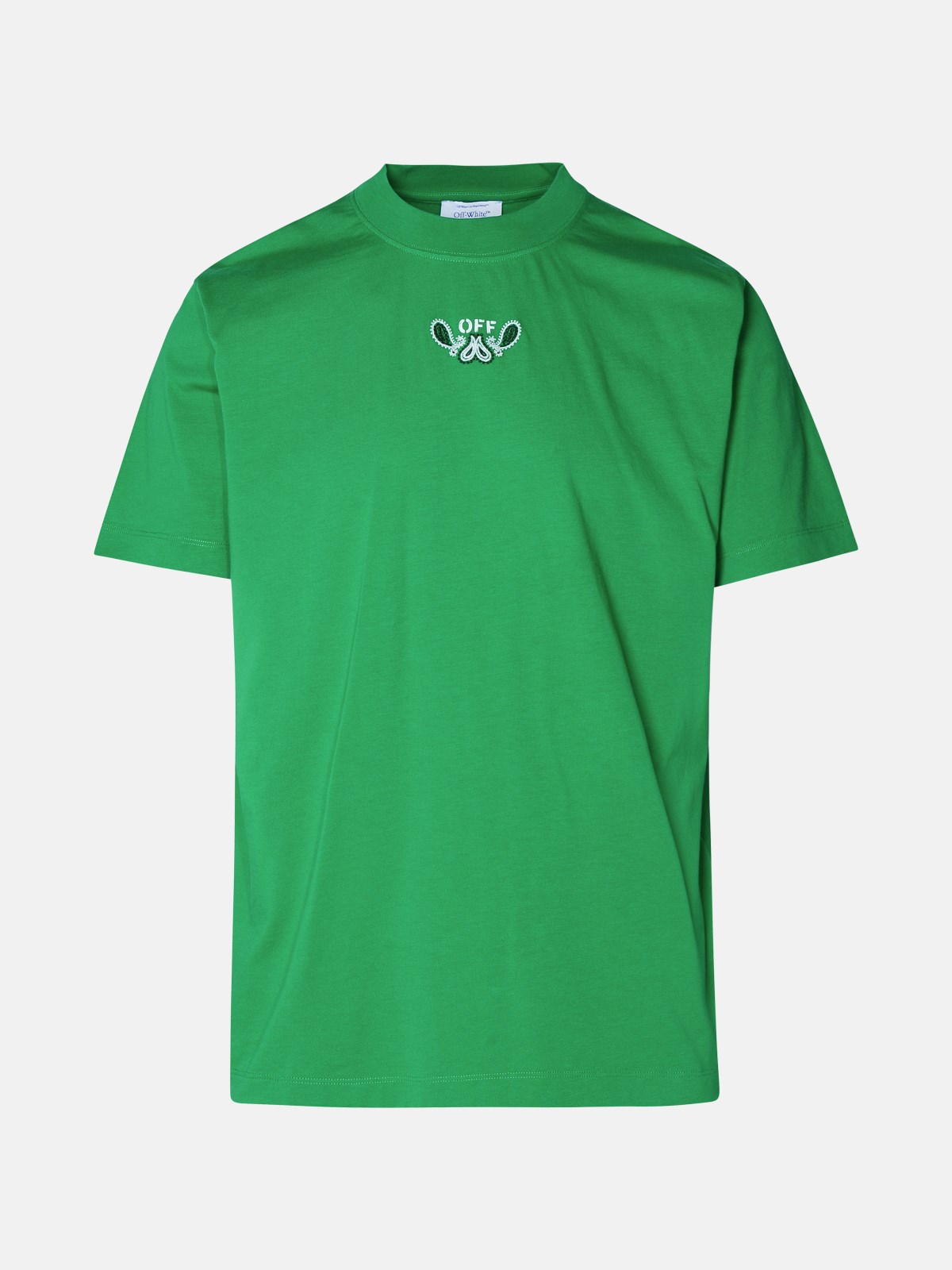 Shop Off-white Green Cotton T-shirt