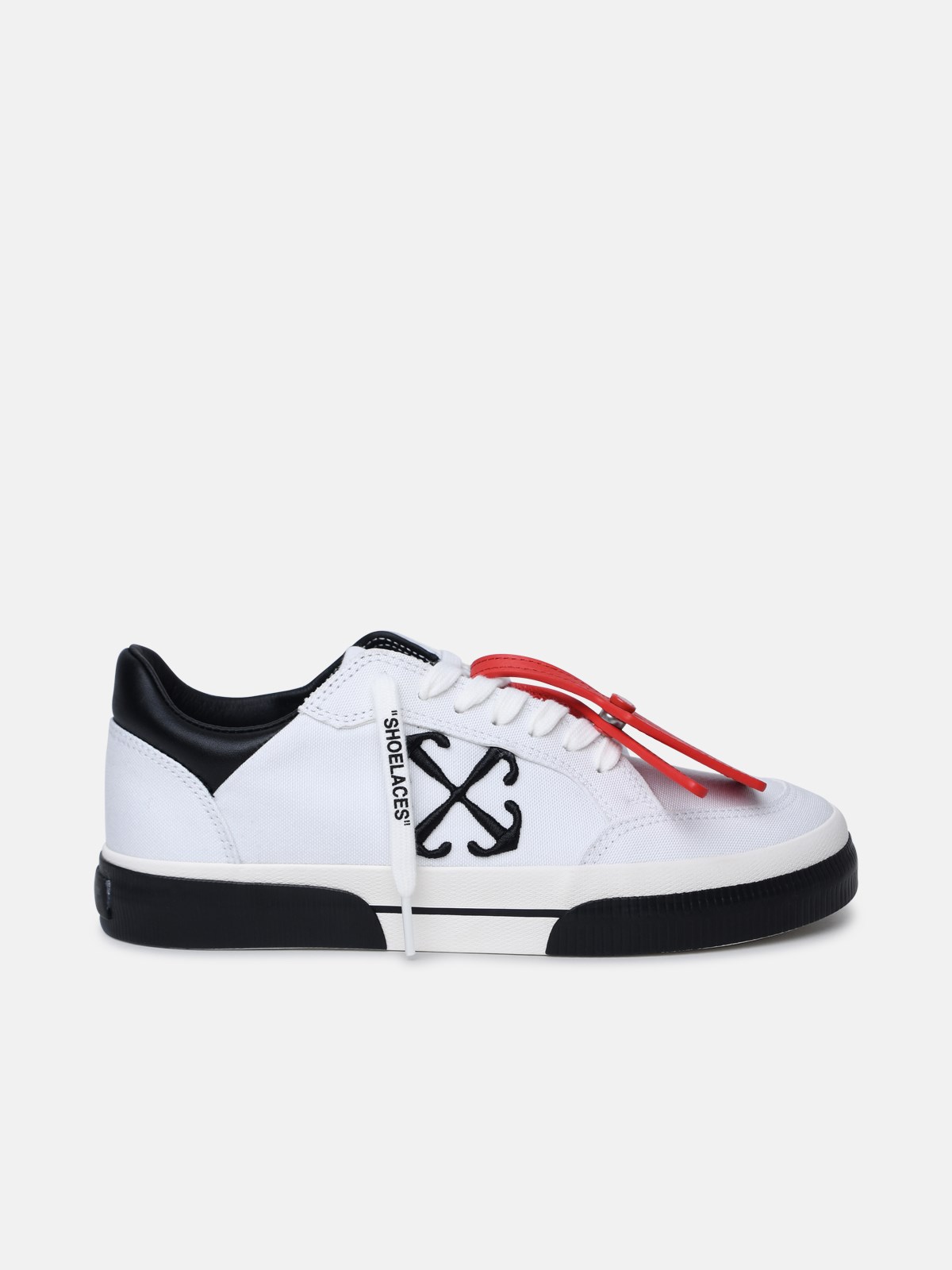 Shop Off-white 'new Vulcanized' Black Fabric Sneakers In White