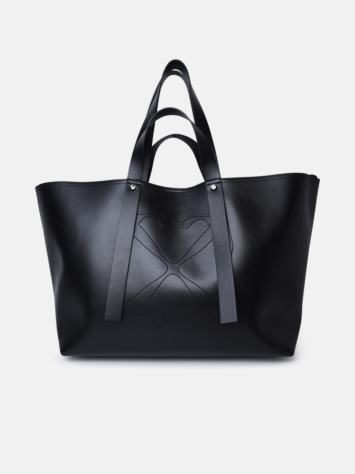 Off-white Black Leather Bag