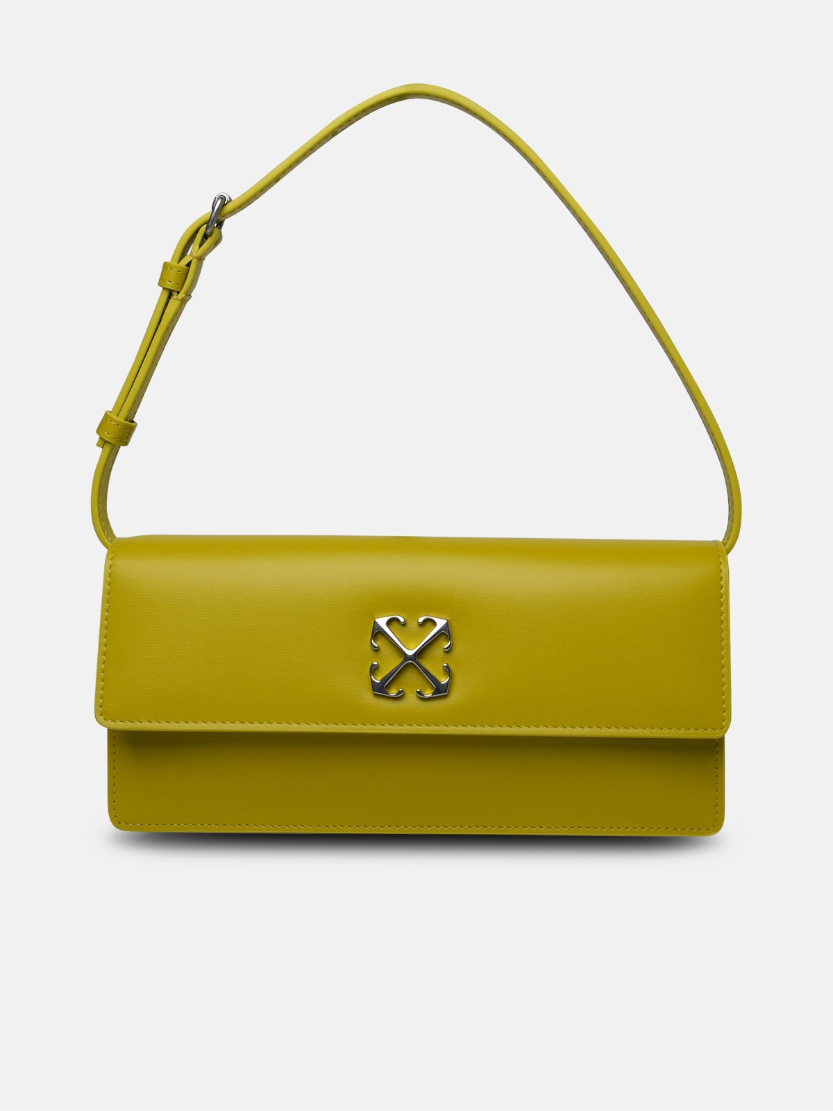 Off-white Lime Leather Bag In Green