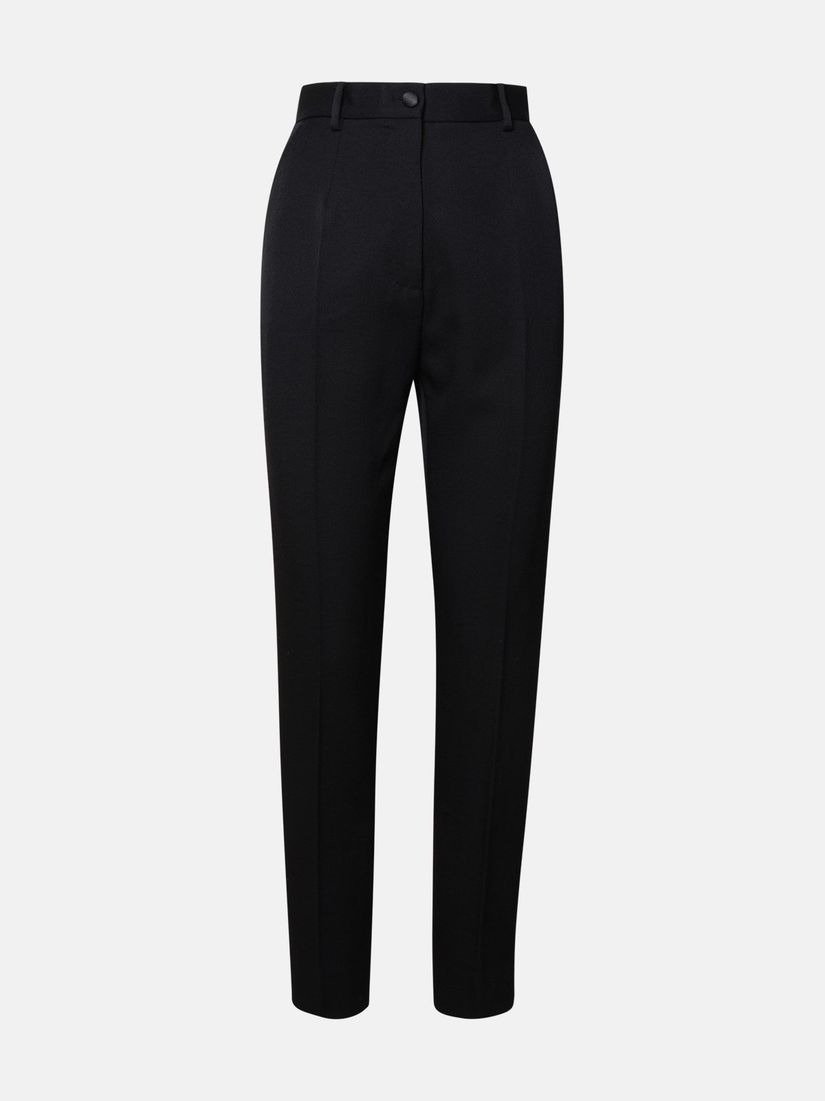 Shop Dolce & Gabbana Black Virgin Wool Blend Trousers