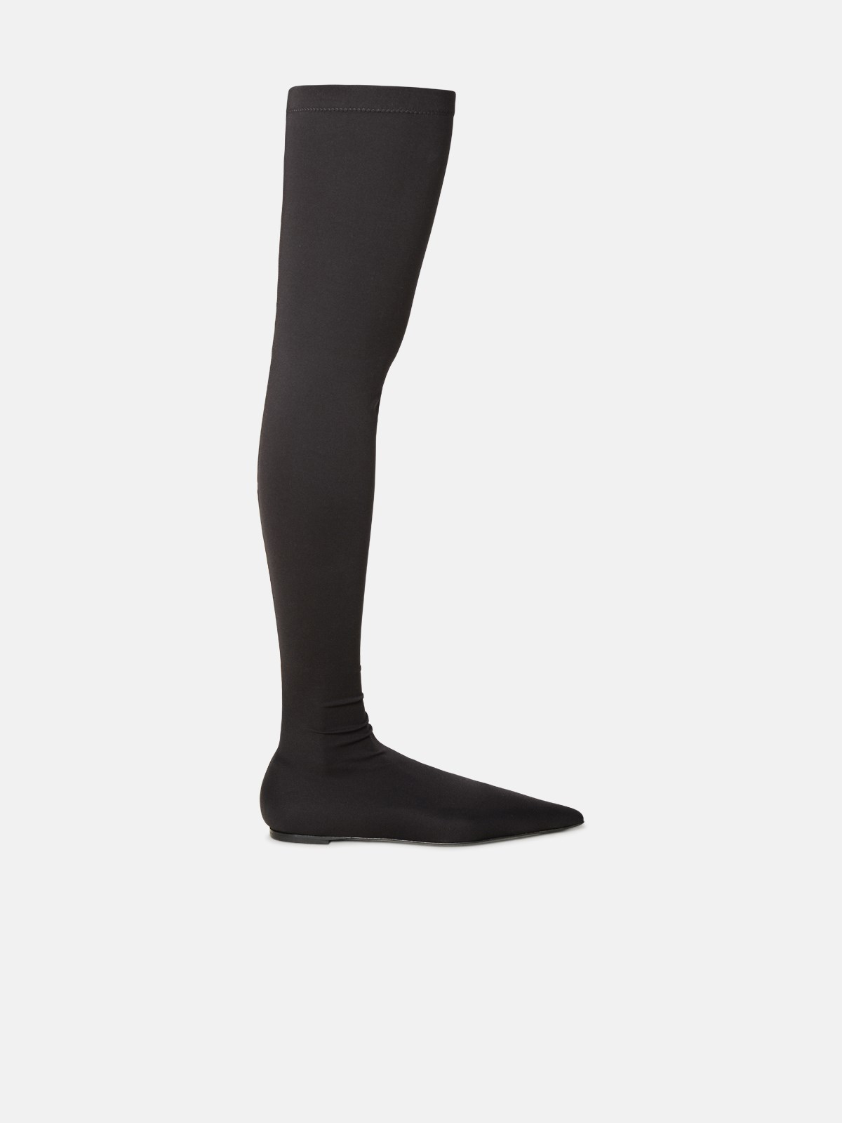Shop Dolce & Gabbana Black Leather Blend Stretch Boots