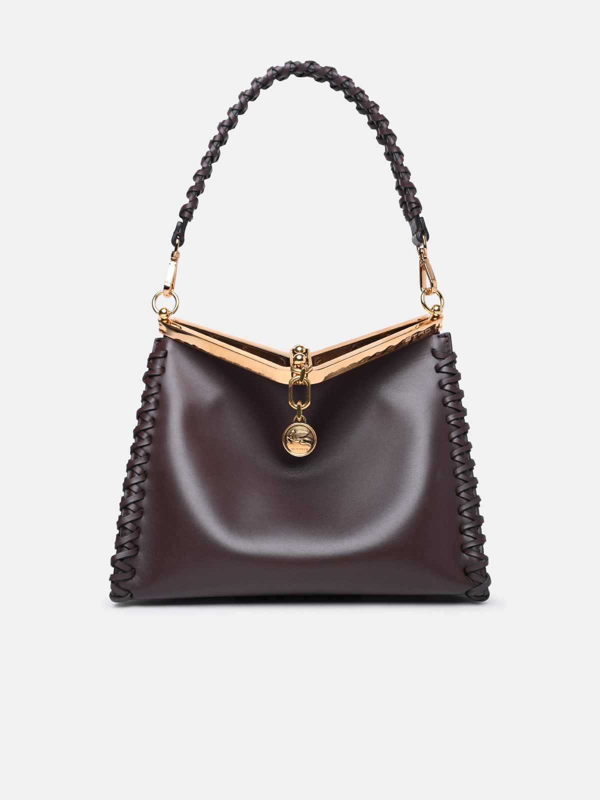 Etro 'vela' Small Brown Leather Bag
