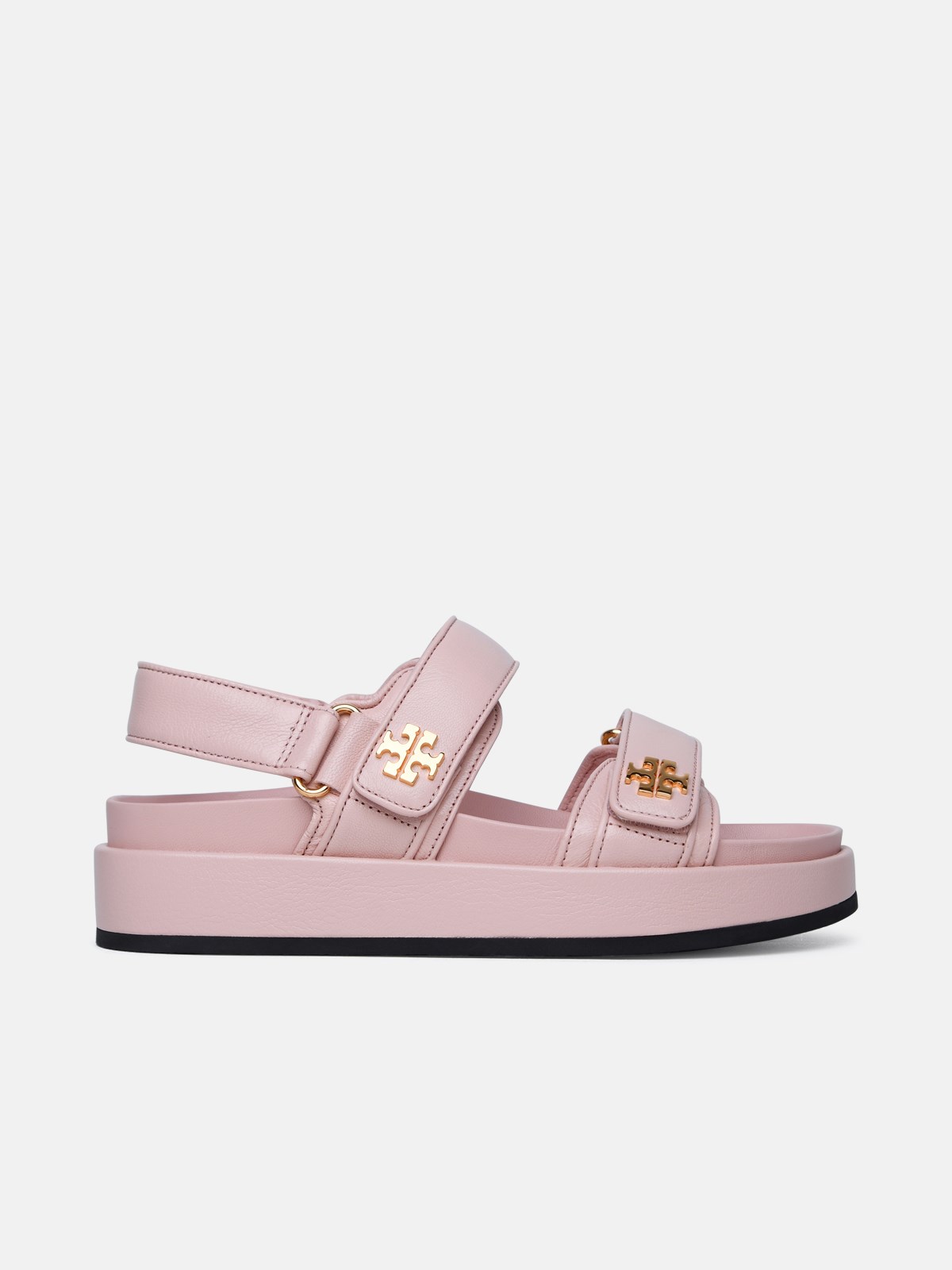 Shop Tory Burch 'kira' Pink Leather Sporty Sandals