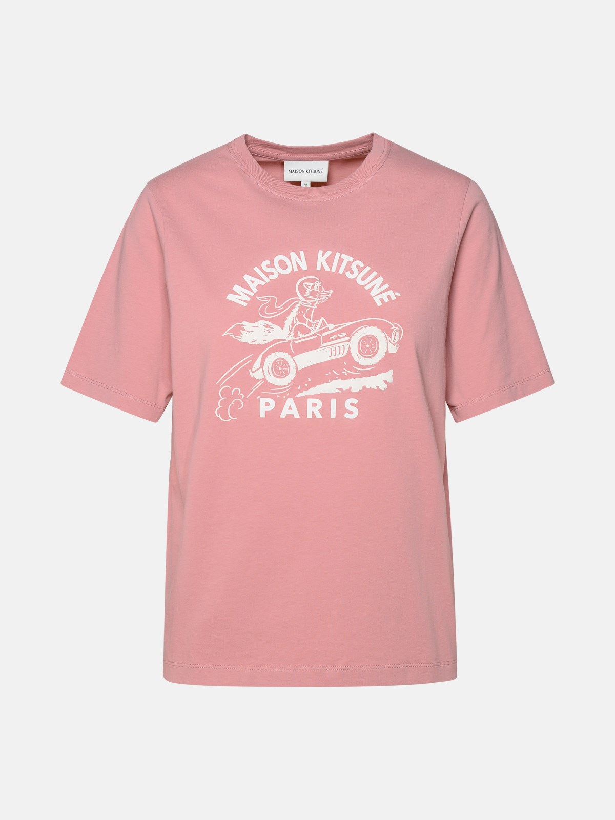 Shop Maison Kitsuné Pink Cotton T-shirt