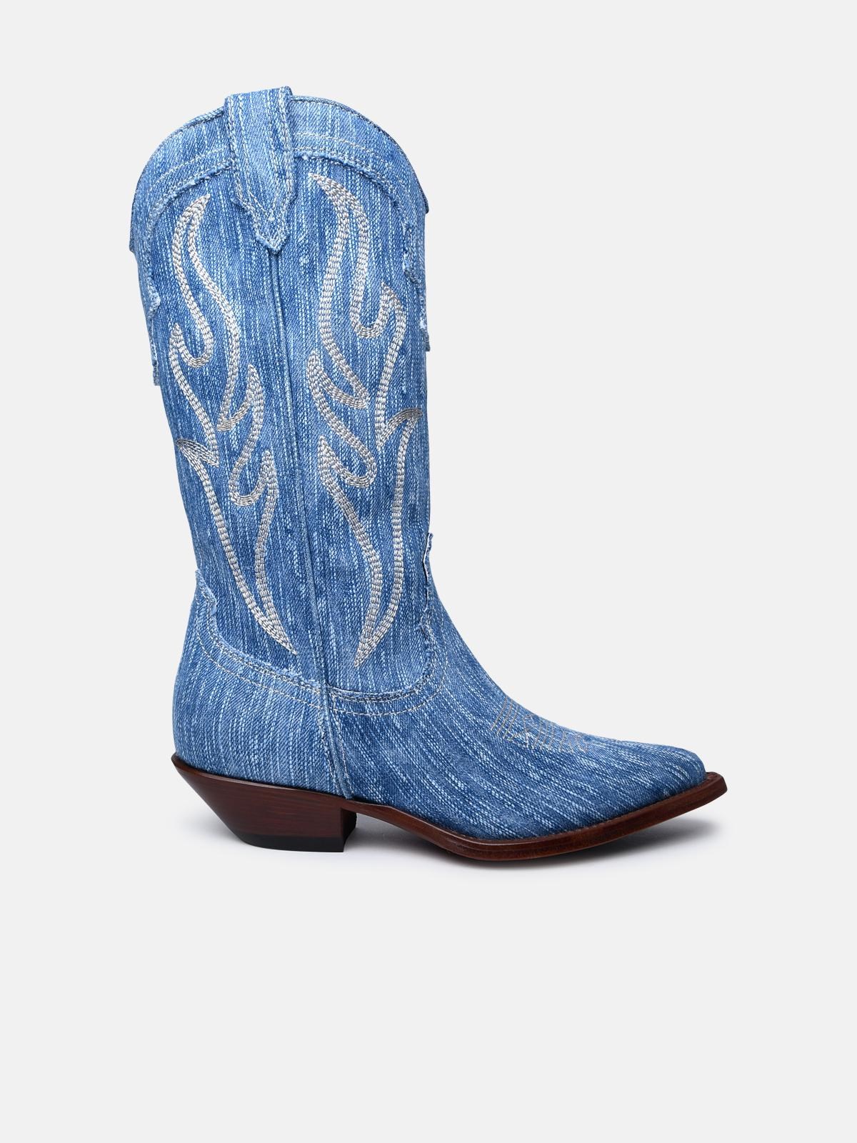 SONORA Light Blue Denim Boots