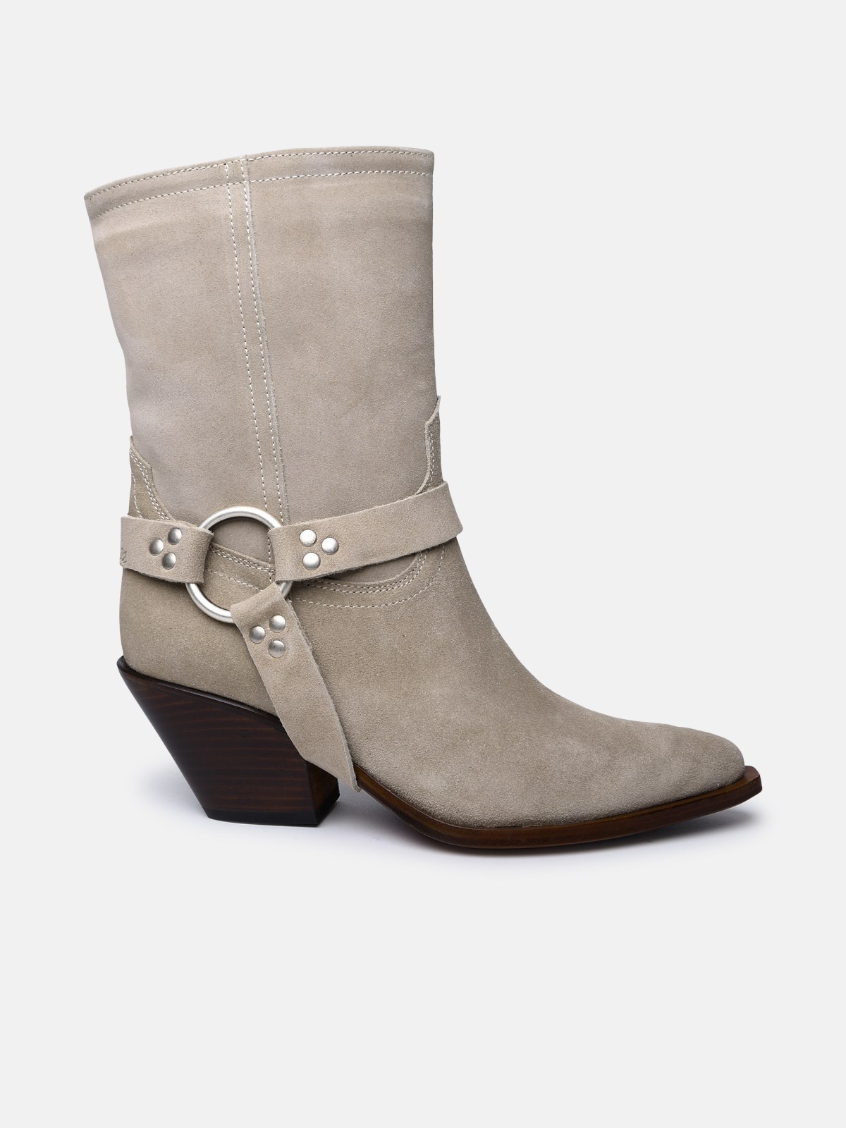 Sonora Beige Suede Ankle Boots