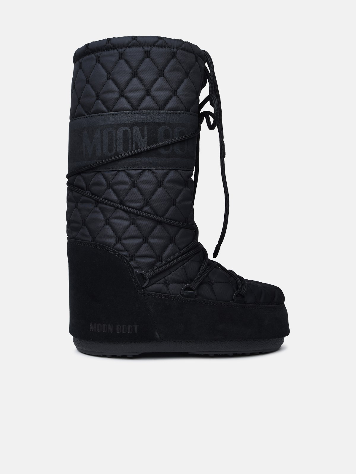 Moonboot Black Fabric Blend Boots