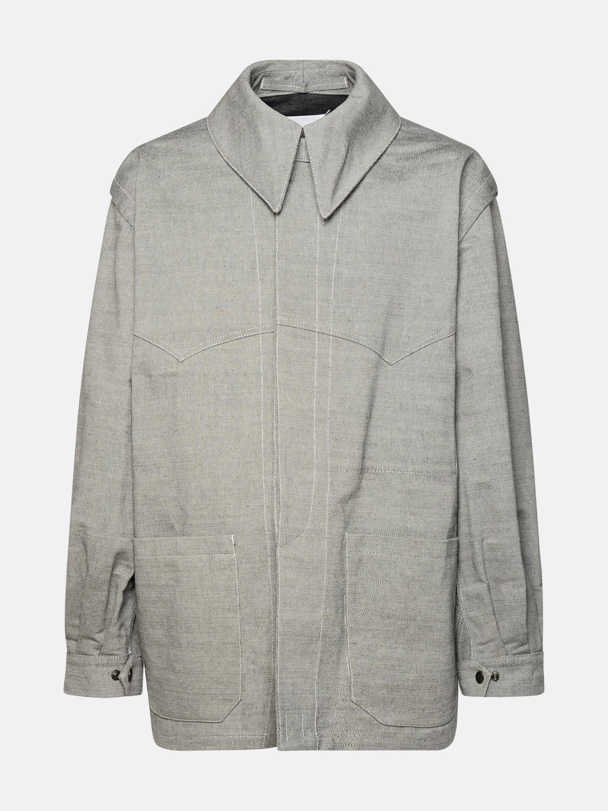 Shop Maison Margiela Grey Cotton Jacket