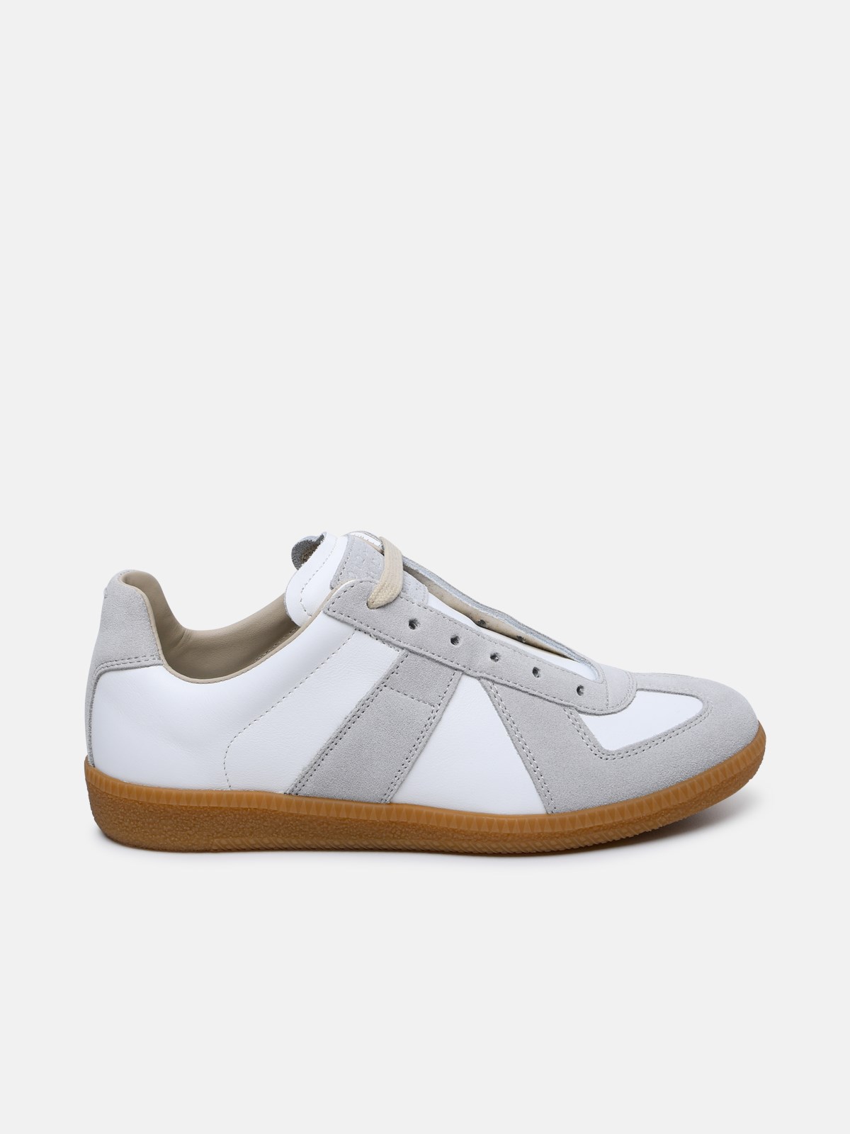 Maison Margiela Leather Replica Sneaker In White