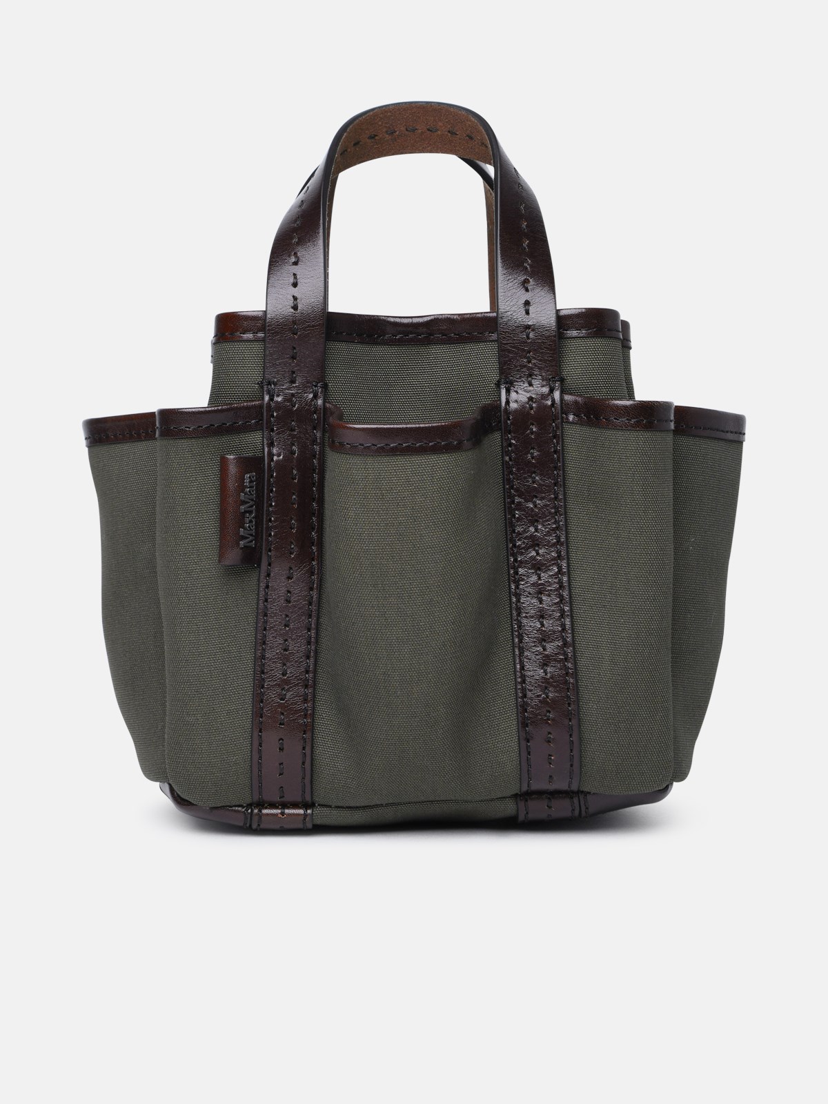 Shop Max Mara 'giardiniera' Green Cotton Mini Bag