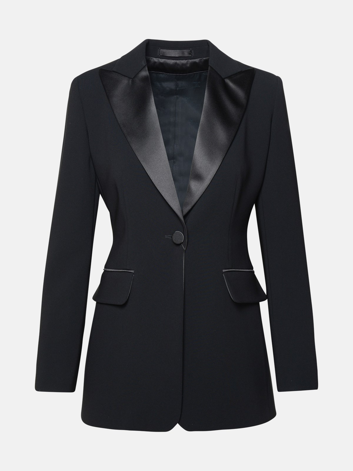Shop Max Mara 'plinio' Black Acetate Blend Jacket