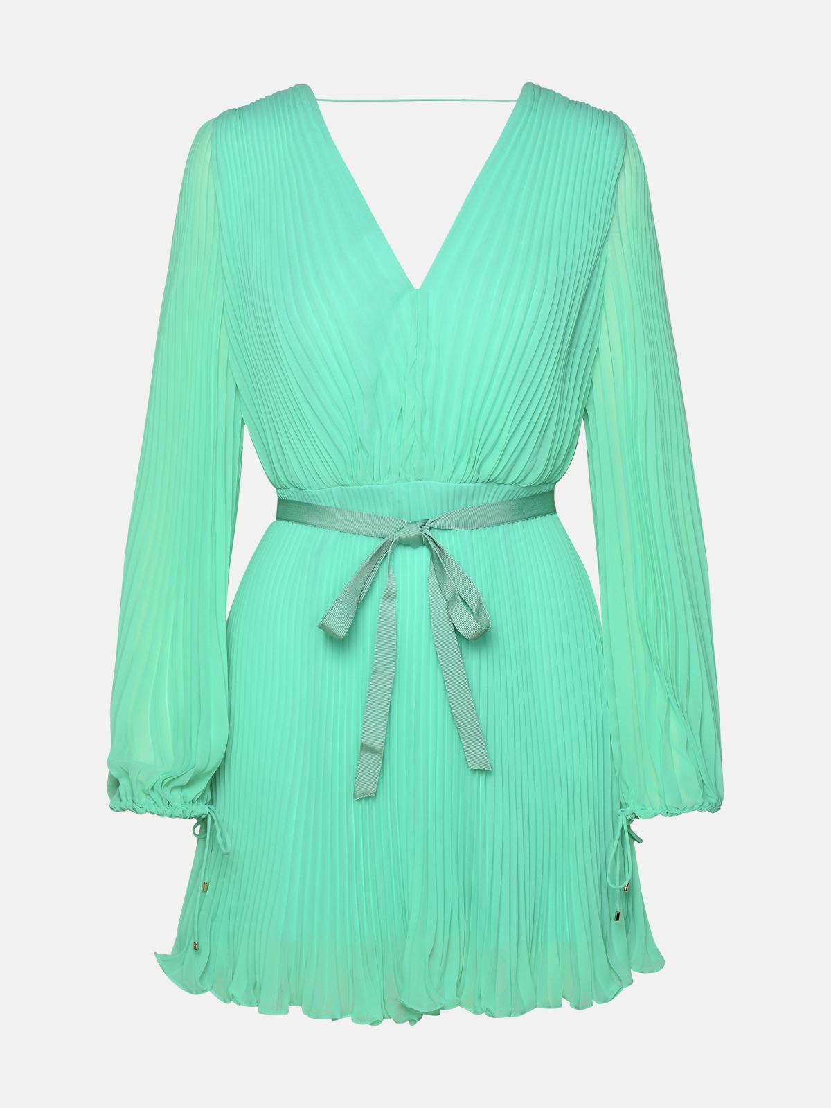 MAX MARA 'Visita' Green Polyester Dress　MAX MARA 'Visita' グリーン ポリエステル ドレス MAX
