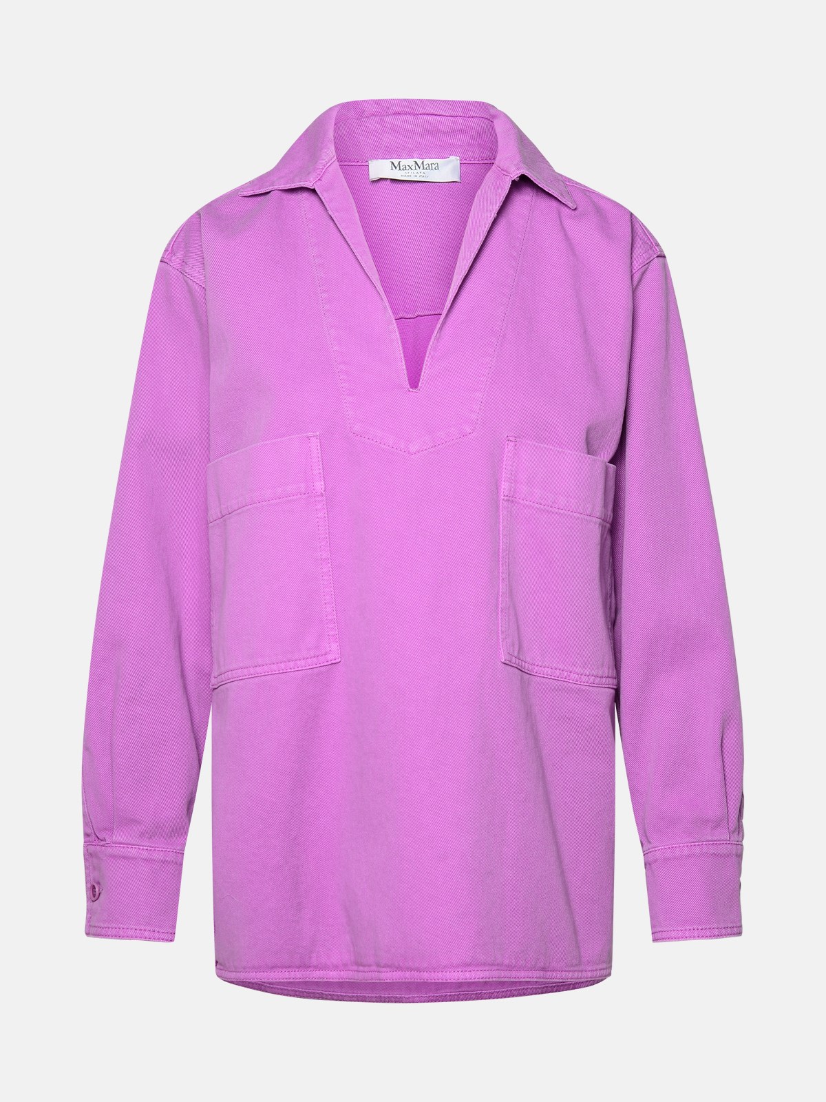 Max Mara Mallow Cotton Blouse In Violet