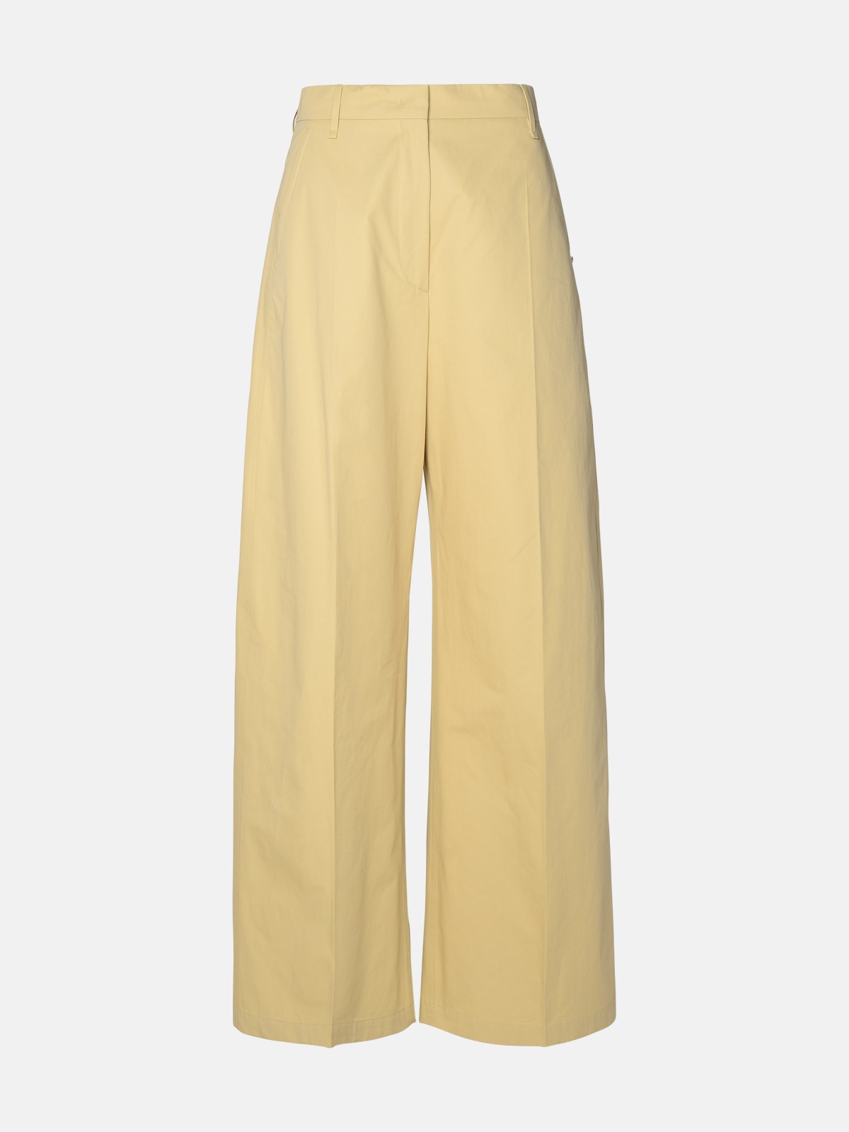 Shop Sportmax 'gebe' Beige Cotton Trousers