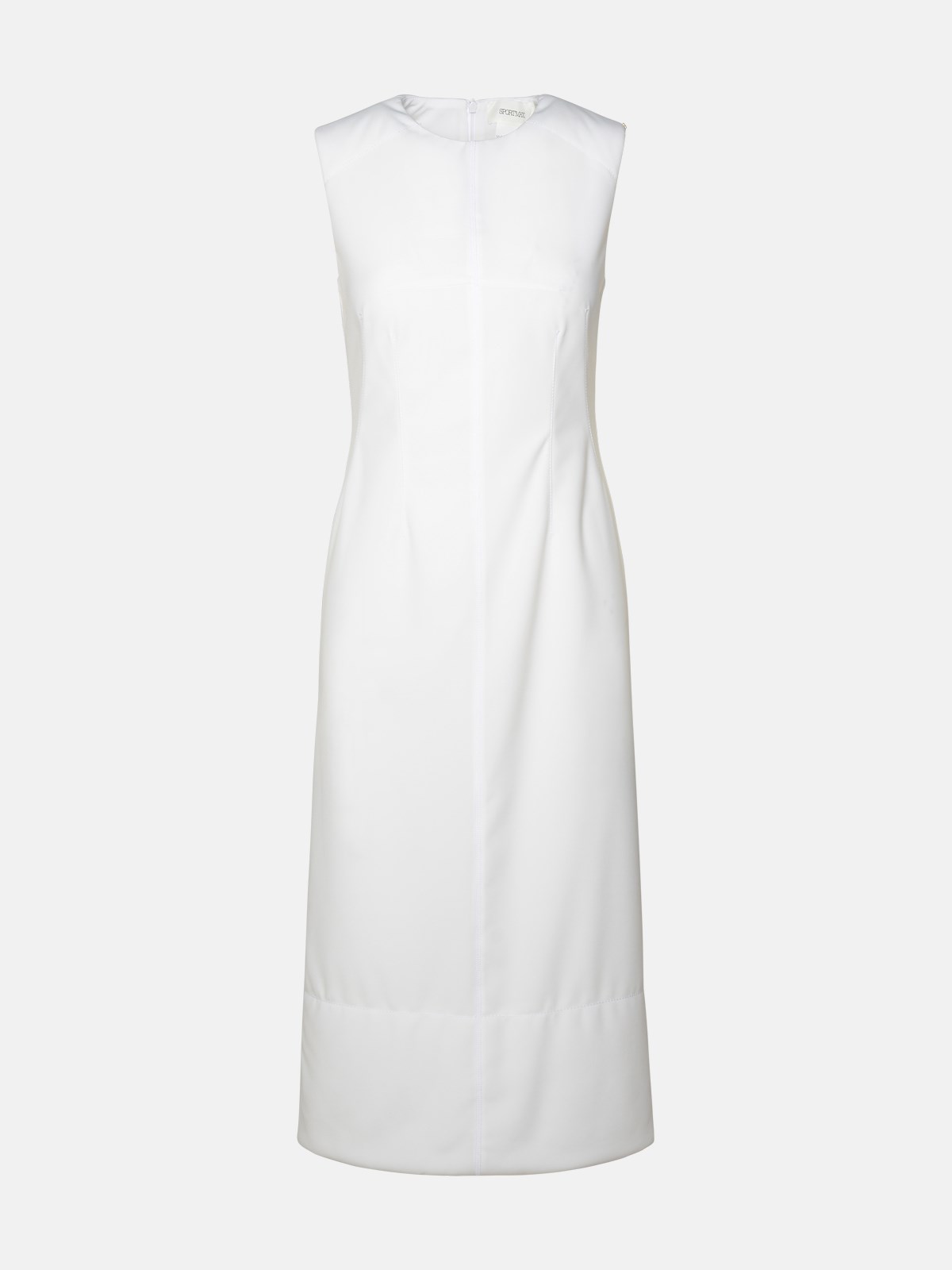 SPORTMAX 'CARIDDI' WHITE POLYESTER DRESS 